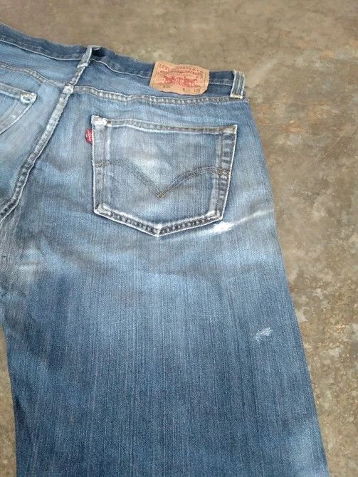 Levi's Vintage Levi's 501 Repaired Distressed Jeans 34x35 Size US 34 / EU 50 - 4 Thumbnail