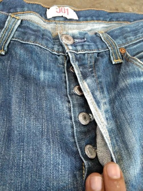 Levi's Vintage Levi's 501 Repaired Distressed Jeans 34x35 Size US 34 / EU 50 - 11 Thumbnail