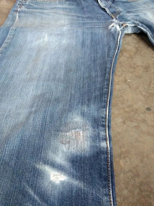 Levi's Vintage Levi's 501 Repaired Distressed Jeans 34x35 Size US 34 / EU 50 - 10 Thumbnail