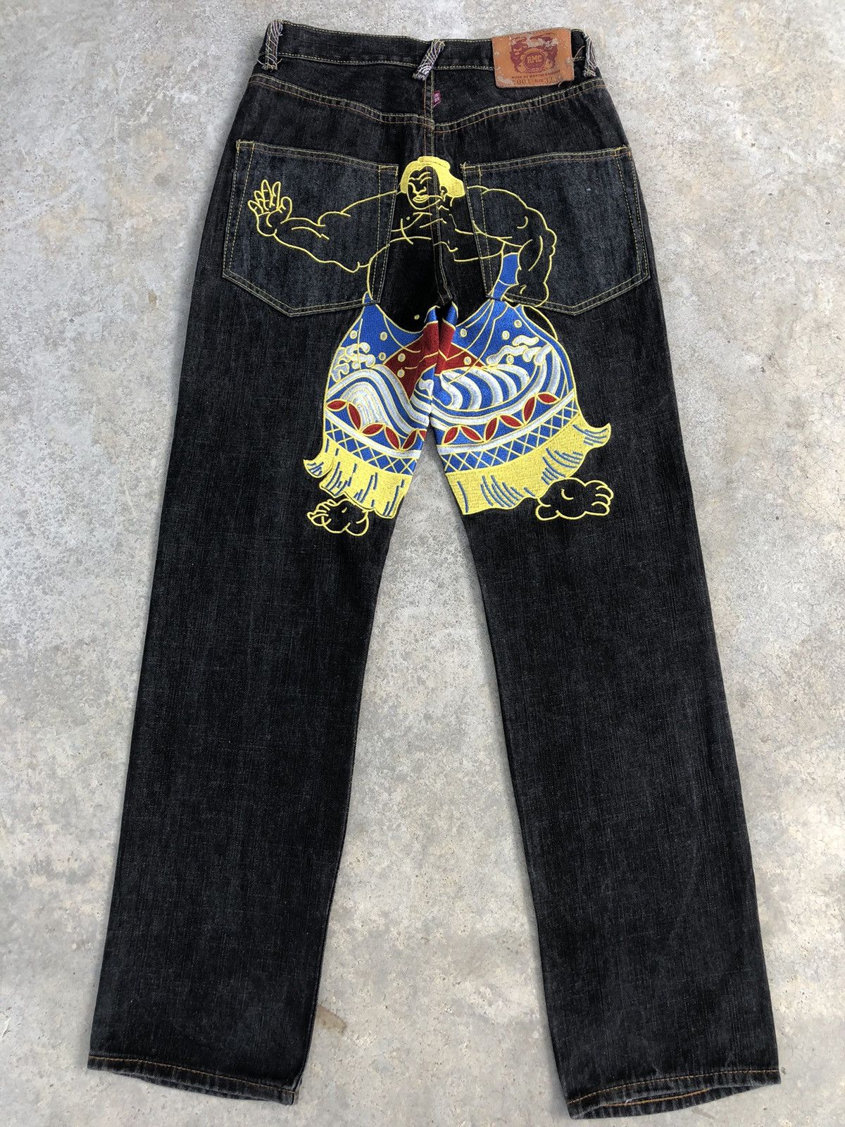 image of Red Monkey Company Red Monkey Comapny Embroiedred Jeans in Dark Blue, Men's (Size 30)