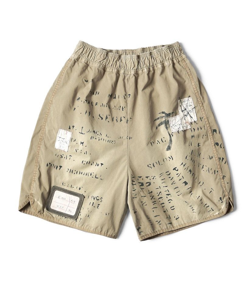 image of Kapital Cotton Burberry Remake Shorts M's Size 3 in Beige, Men's