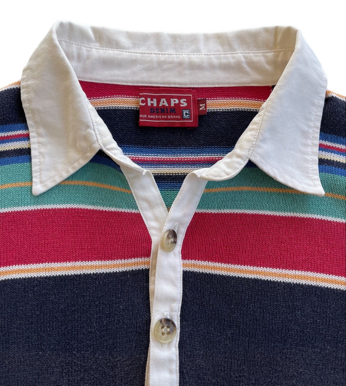 Chaps Vintage 90s Chaps Knitted Rugby Shirts Size US M / EU 48-50 / 2 - 9 Thumbnail