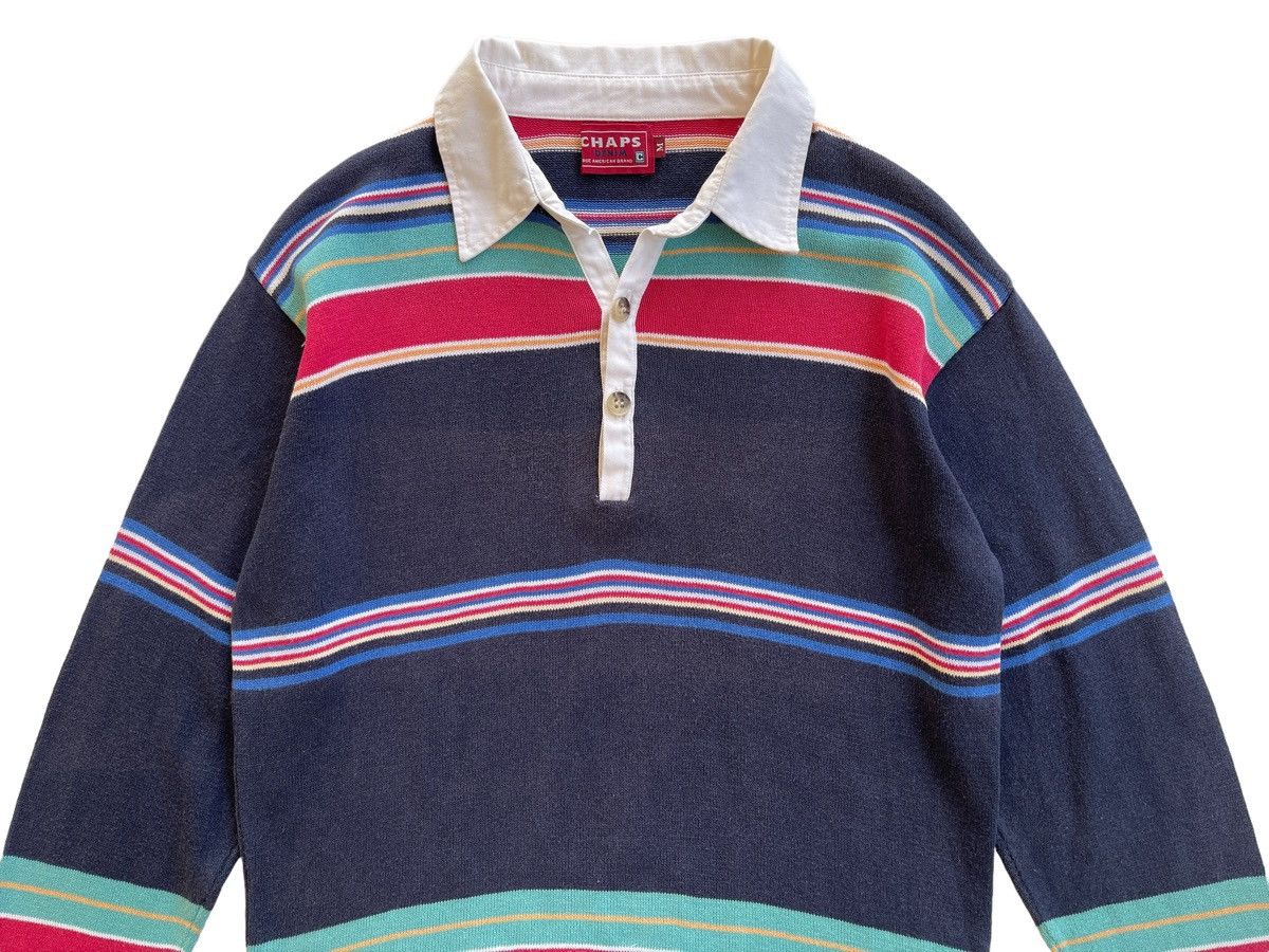 Chaps Vintage 90s Chaps Knitted Rugby Shirts Size US M / EU 48-50 / 2 - 7 Thumbnail
