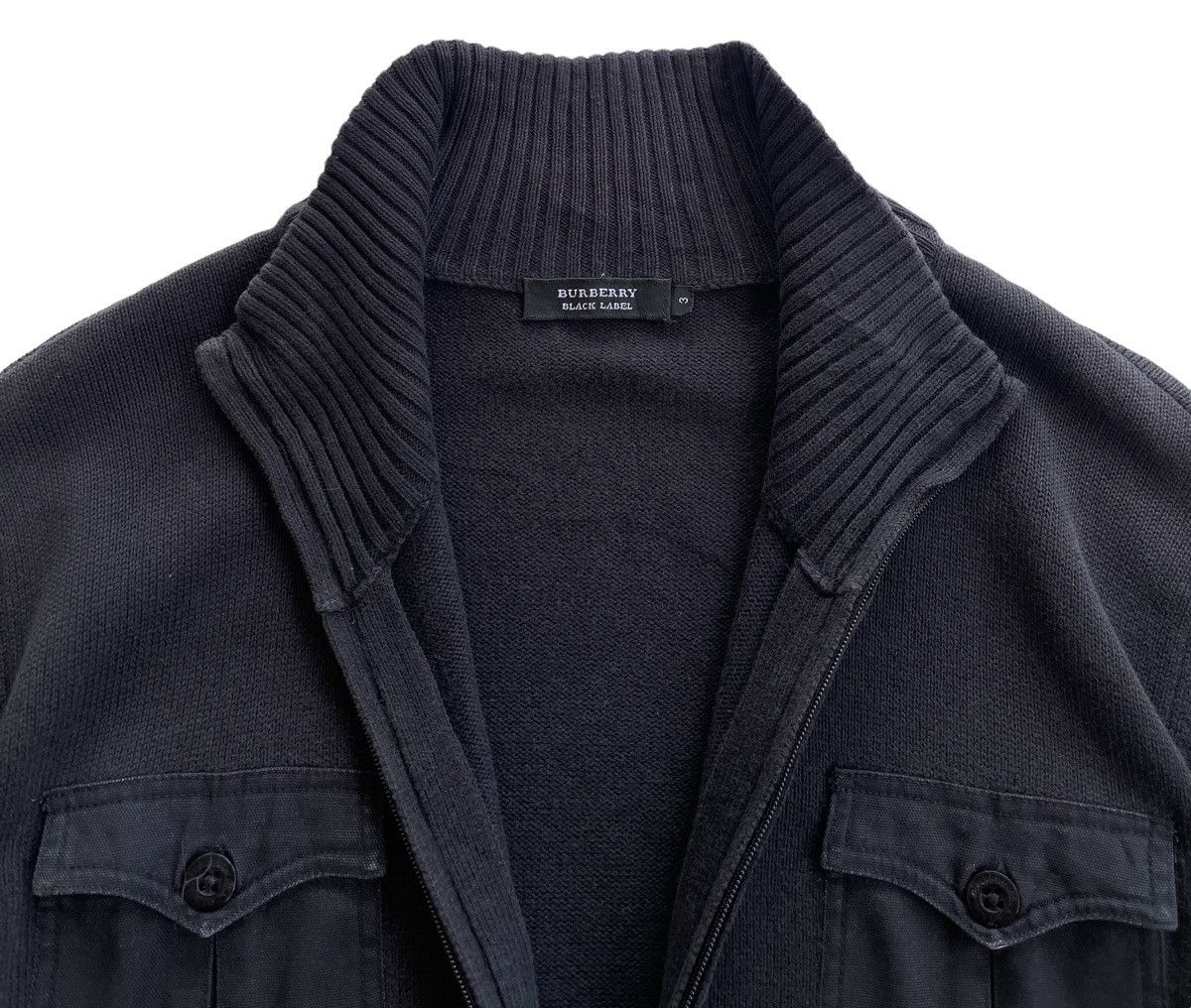 Burberry Burberry Black Knitted Zip Up Jacket Size US M / EU 48-50 / 2 - 5 Thumbnail