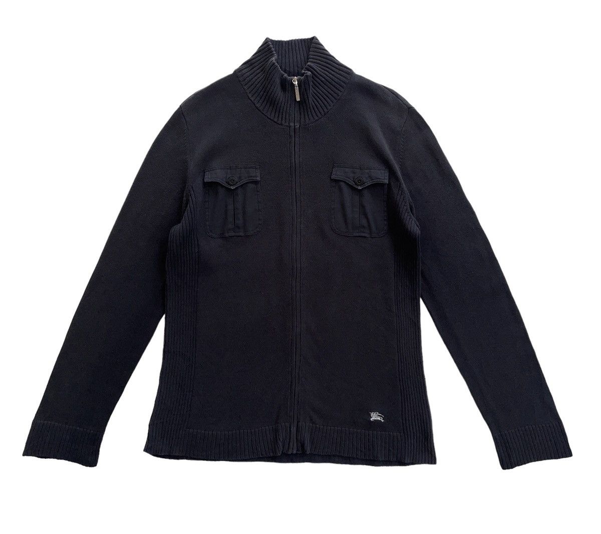 Burberry Burberry Black Knitted Zip Up Jacket Size US M / EU 48-50 / 2 - 4 Thumbnail