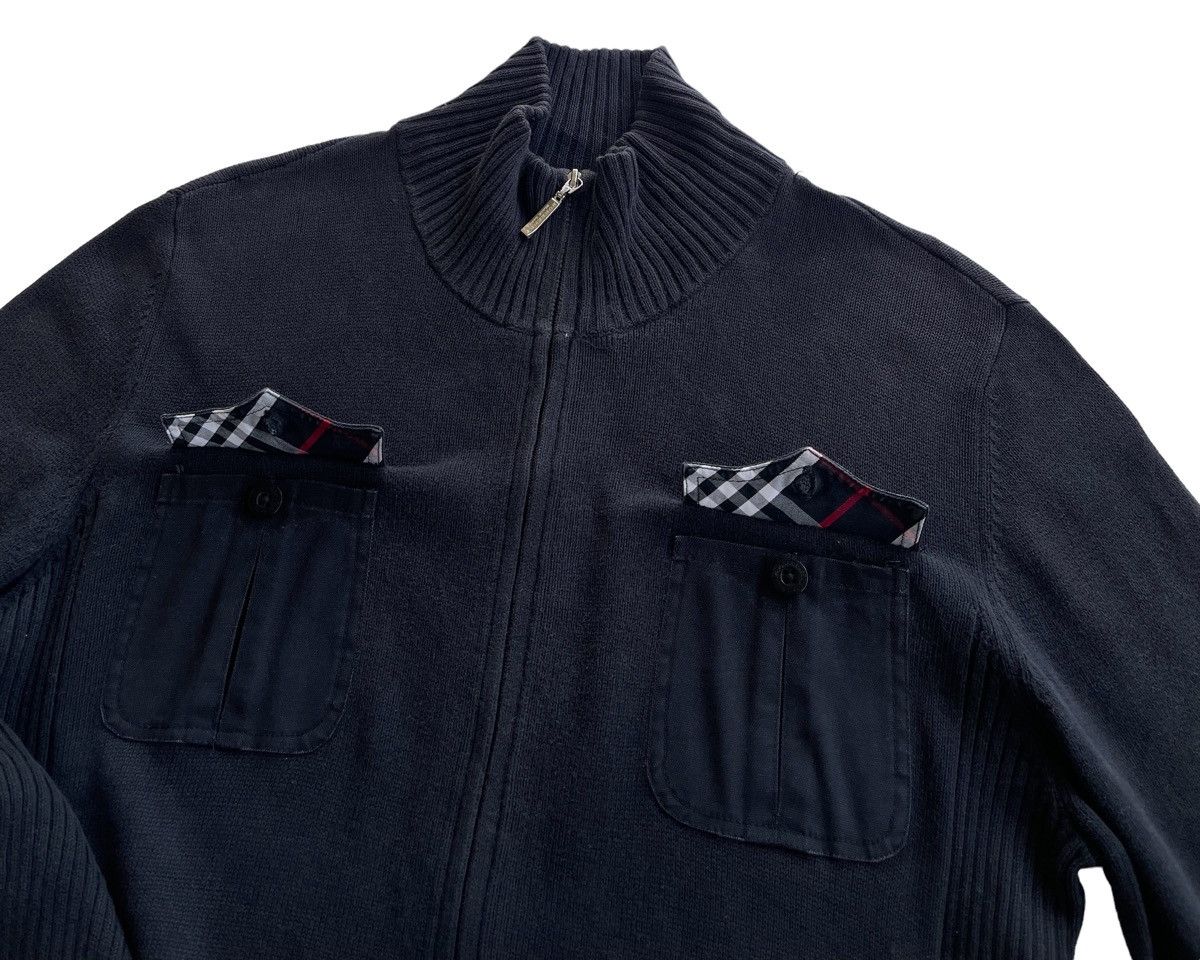 Burberry Burberry Black Knitted Zip Up Jacket Size US M / EU 48-50 / 2 - 6 Thumbnail