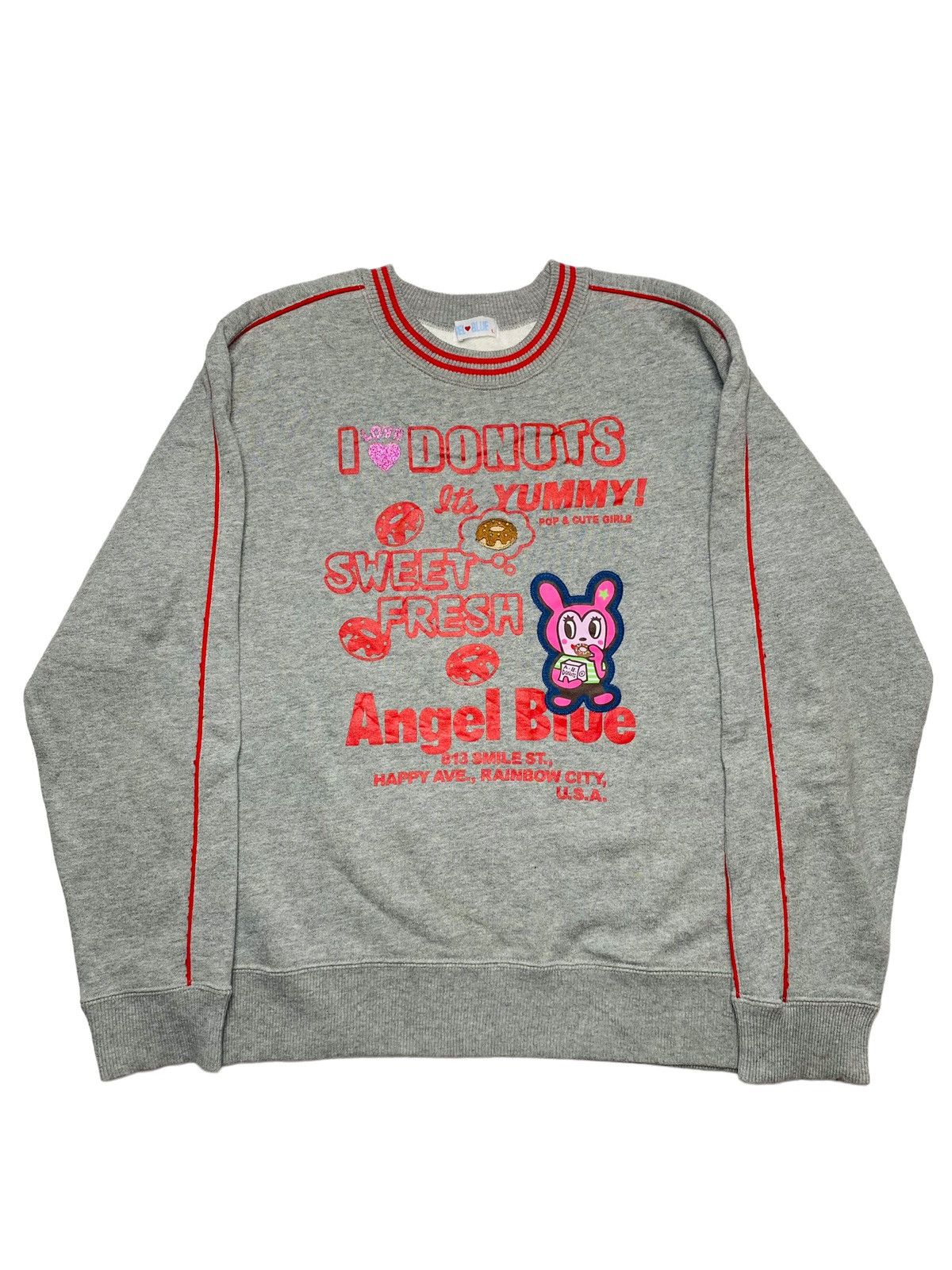Angel Blue 2000s Angel Blue - I Love Donuts Crewneck Size US M / EU 48-50 / 2 - 1 Thumbnail