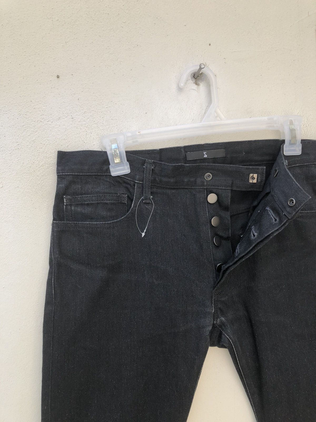 Vintage S’exprimer by Yuta Readymade Japan Black Denim Stacked Jeans Size US 30 / EU 46 - 9 Thumbnail