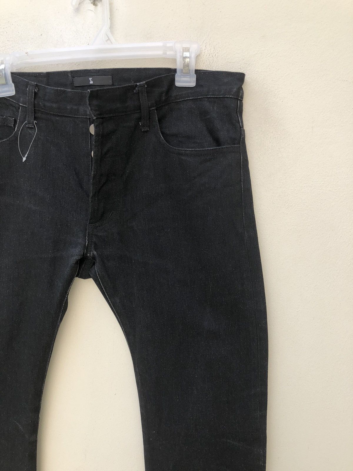 Vintage S’exprimer by Yuta Readymade Japan Black Denim Stacked Jeans Size US 30 / EU 46 - 12 Thumbnail