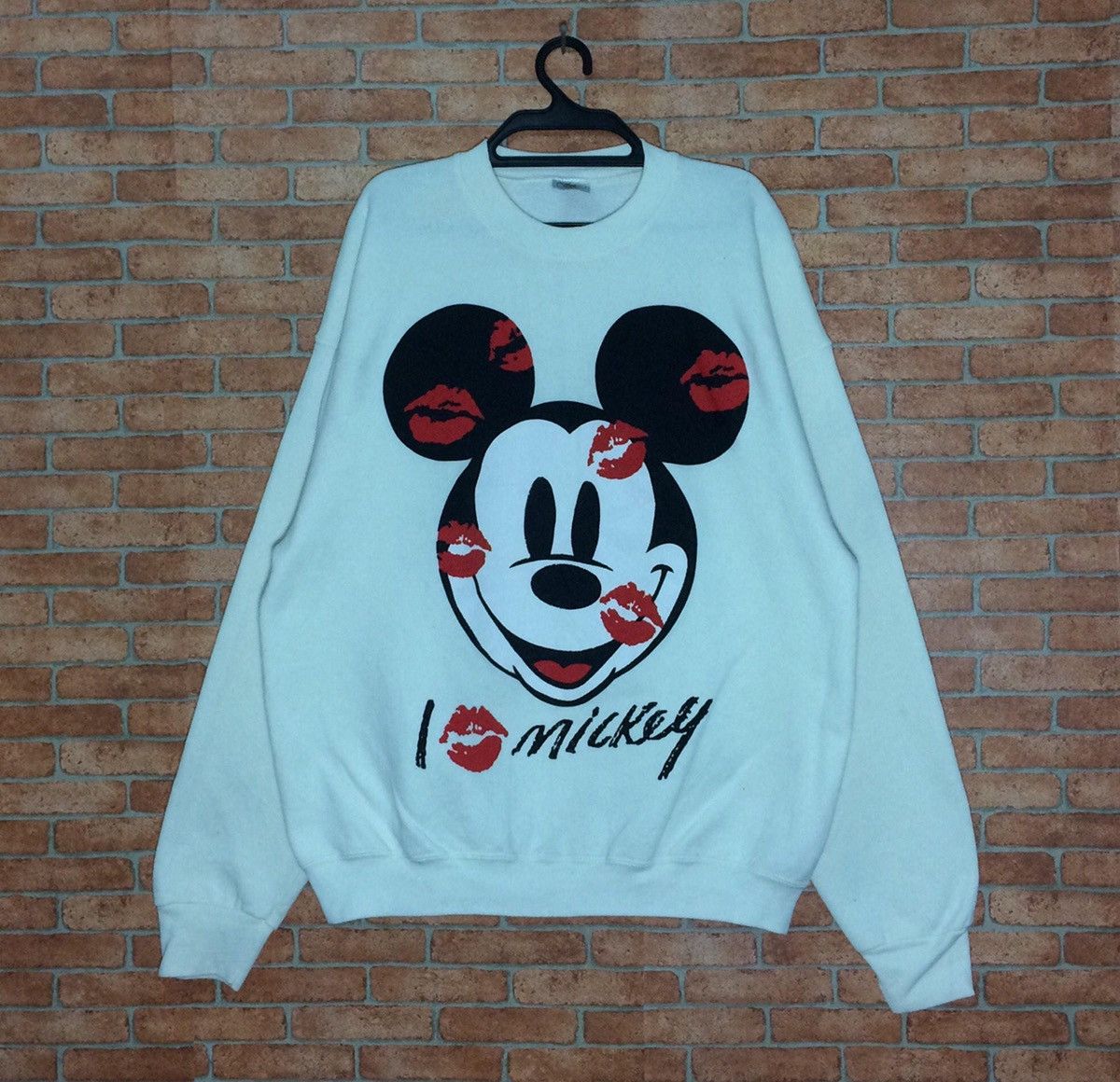 Disney × Mickey Mouse × Vintage Mickey Mouse Over Print Cartoon Disney Crewneck Pullover Size US XL / EU 56 / 4 - 1 Thumbnail