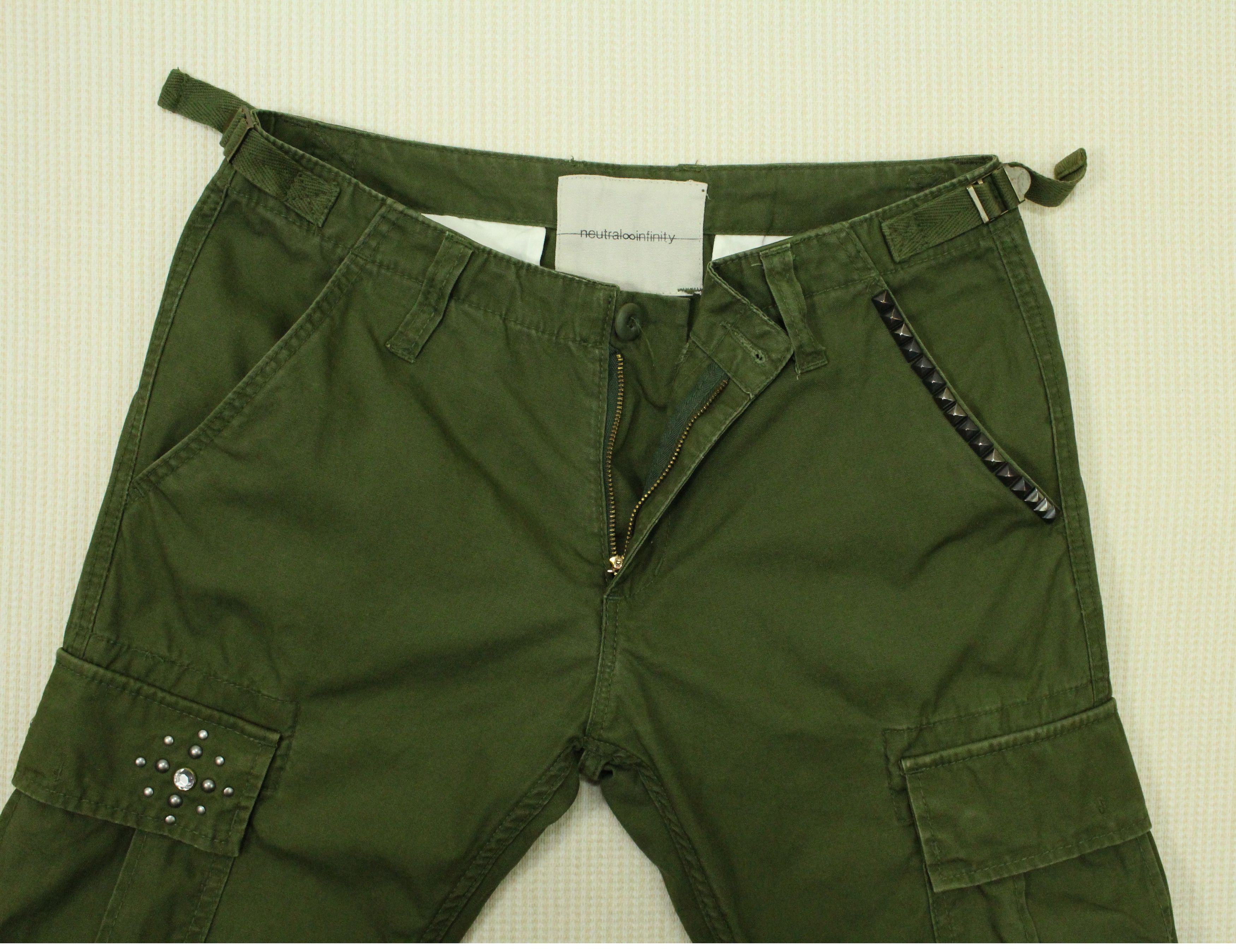 Japanese Brand Stud Pocket NEUTRAL INFINITY Cargos Utility Army Size US 32 / EU 48 - 5 Thumbnail