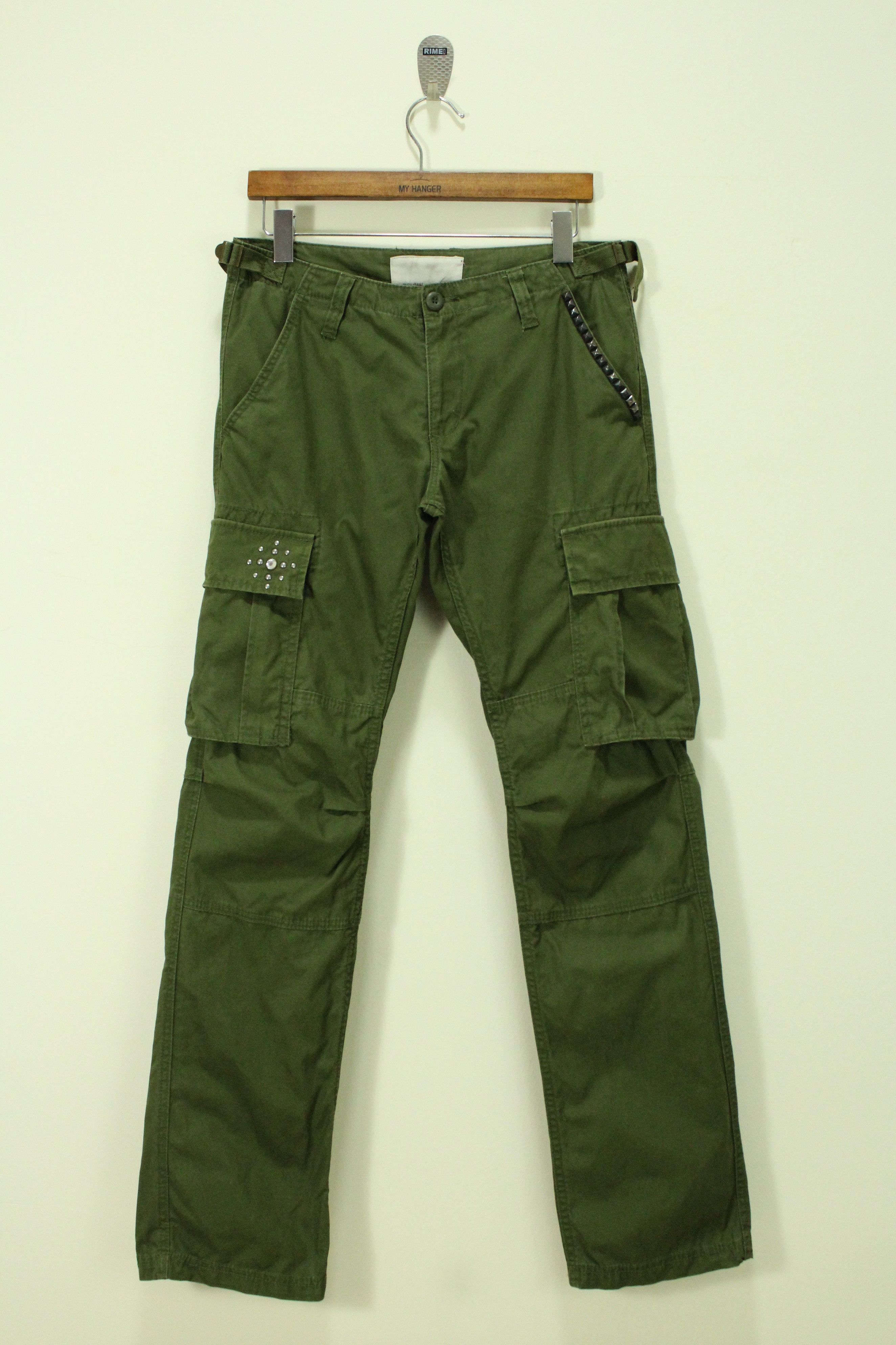 Japanese Brand Stud Pocket NEUTRAL INFINITY Cargos Utility Army Size US 32 / EU 48 - 1 Thumbnail