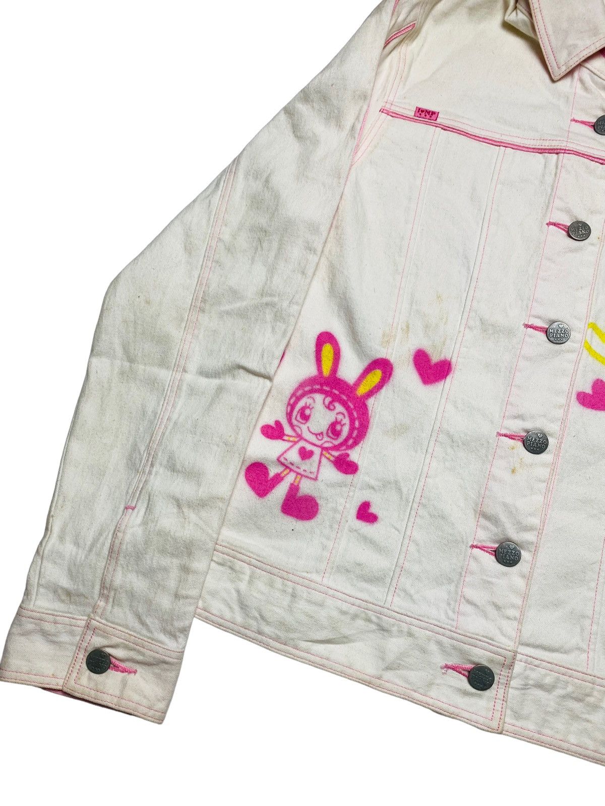 Angel Blue 2000s Mezzo Piano - Printed Spray Canvas Jacket Size M / US 6-8 / IT 42-44 - 3 Thumbnail