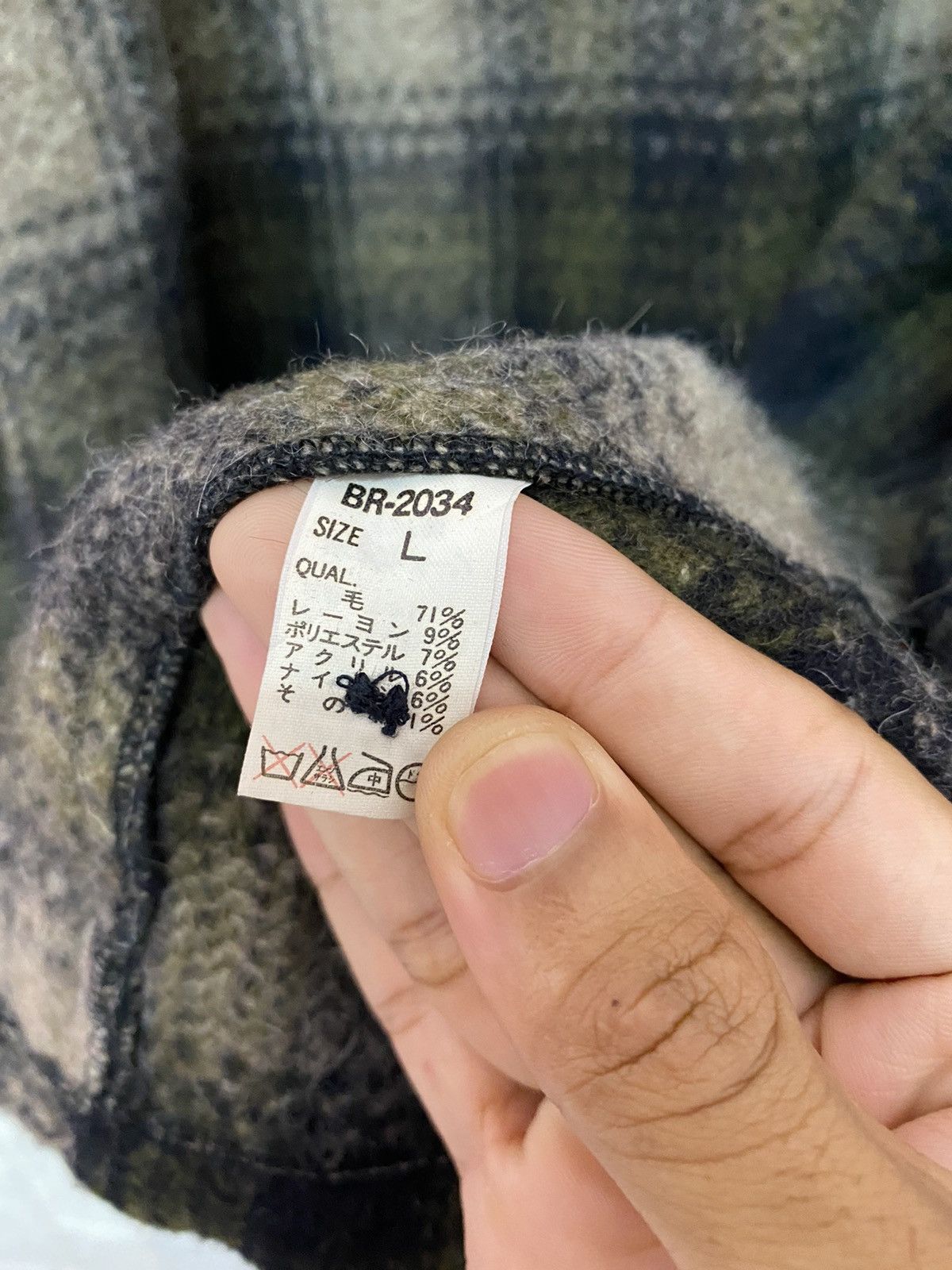 Flannel 🔥VINTAGE 90s BEAR BROWN TARTAN WOOL ZIPPER HEAVY JACKET Size US L / EU 52-54 / 3 - 14 Thumbnail