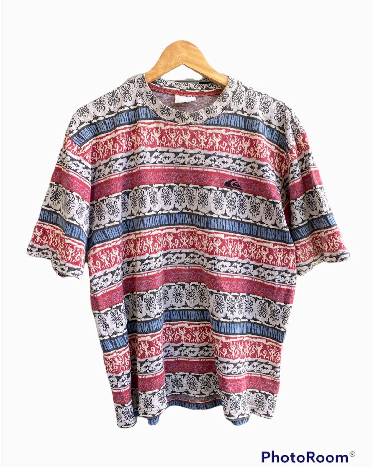 Vintage 90s Quicksilver stripe fullprint
