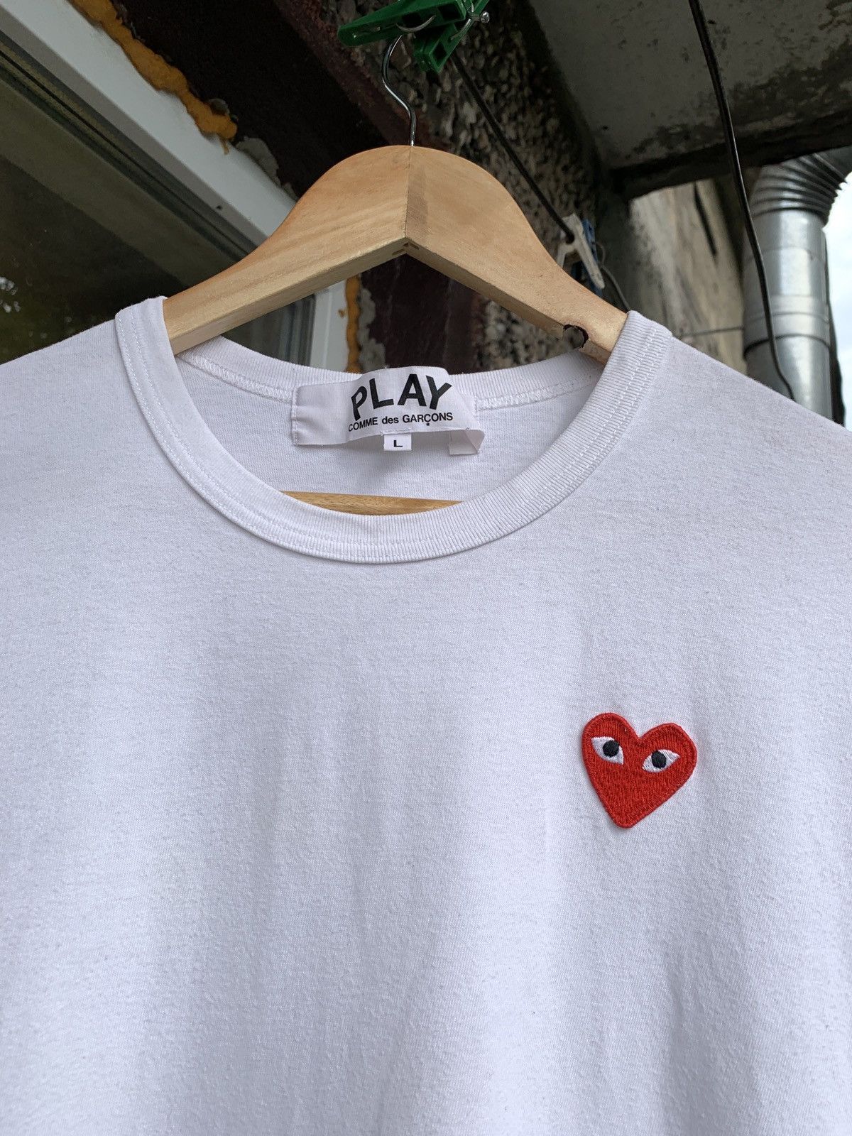 Comme des Garcons Comme des Garçons Play Big Logo Heart White T-Shirt Size US M / EU 48-50 / 2 - 4 Thumbnail