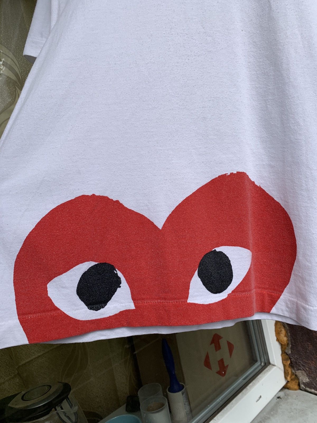 Comme des Garcons Comme des Garçons Play Big Logo Heart White T-Shirt Size US M / EU 48-50 / 2 - 5 Thumbnail