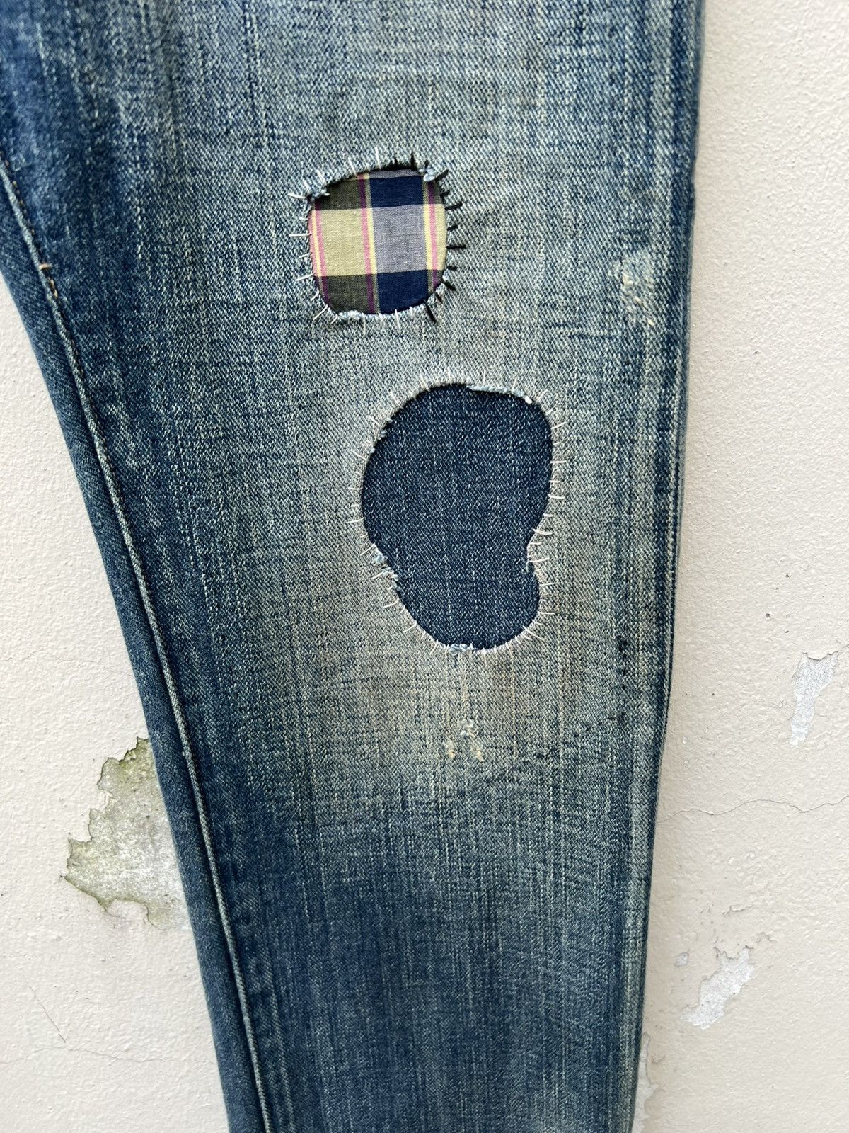 Ralph Lauren Ralph Lauren Rugby Patchwork Distressed Slim Denim Jeans Size US 32 / EU 48 - 9 Thumbnail