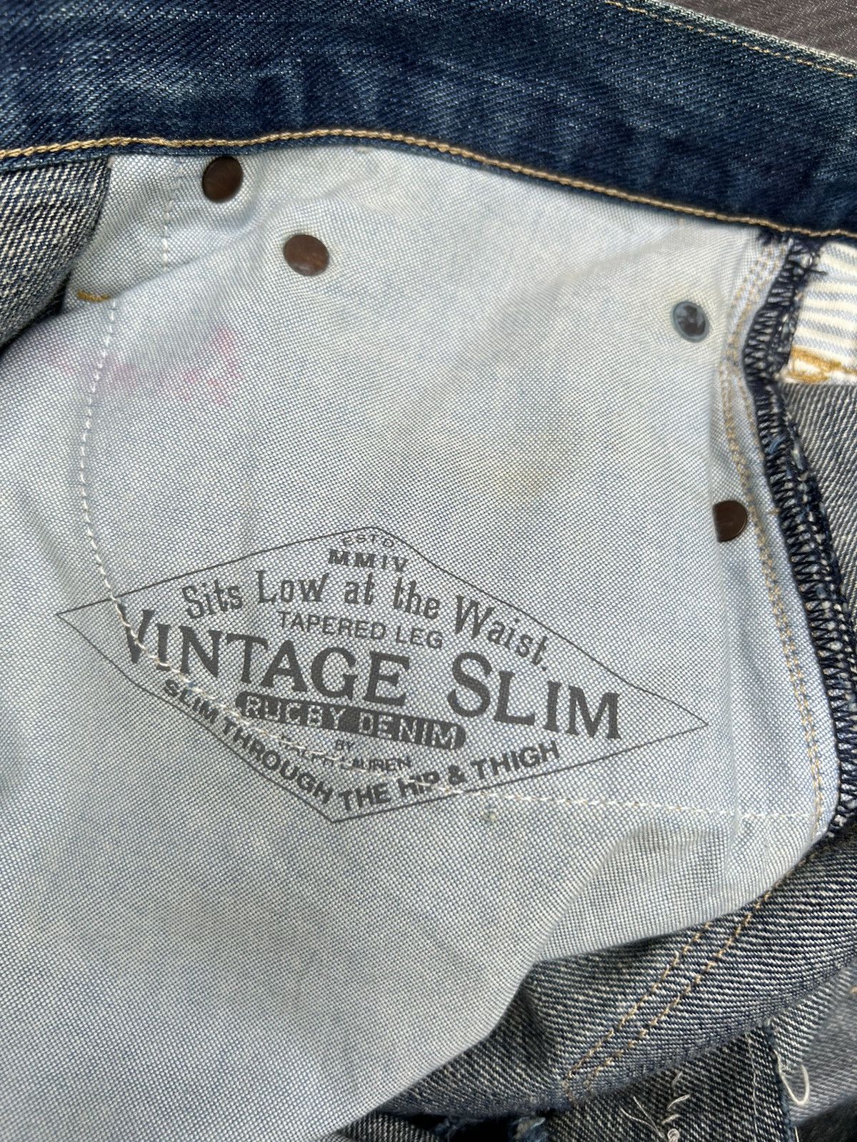Ralph Lauren Ralph Lauren Rugby Patchwork Distressed Slim Denim Jeans Size US 32 / EU 48 - 19 Thumbnail