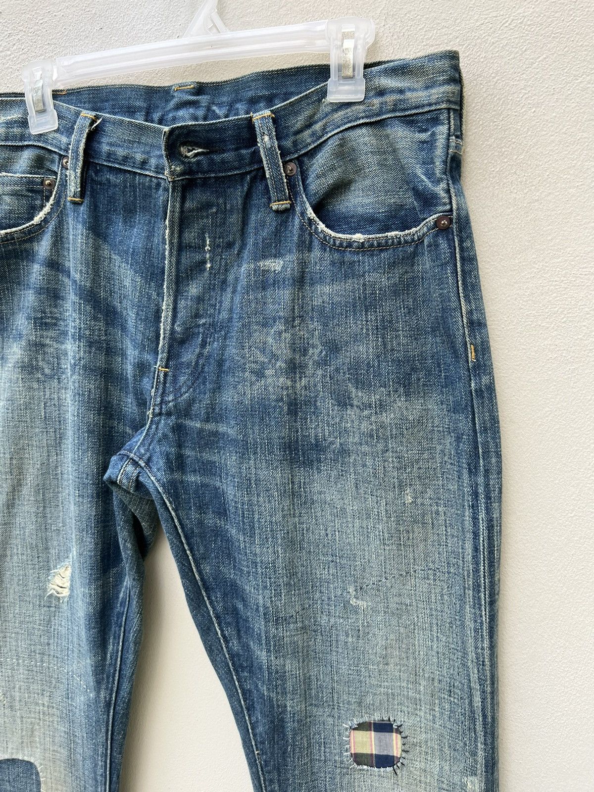 Ralph Lauren Ralph Lauren Rugby Patchwork Distressed Slim Denim Jeans Size US 32 / EU 48 - 8 Thumbnail