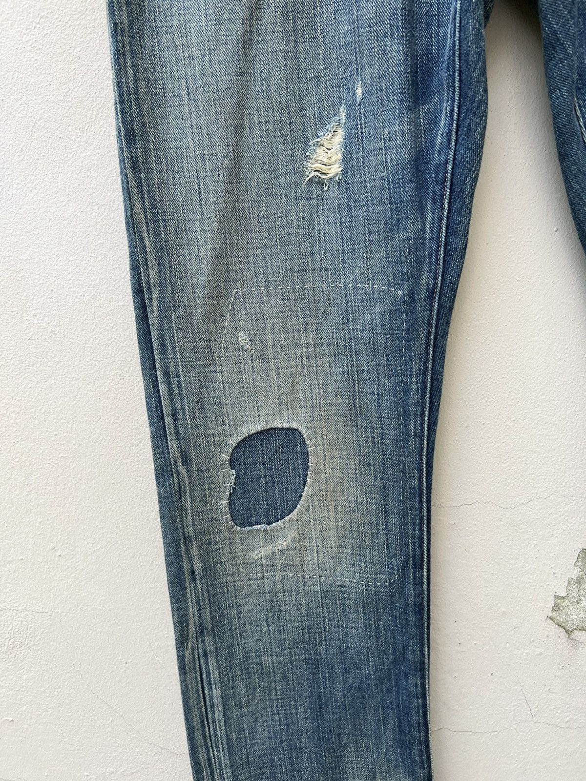 Ralph Lauren Ralph Lauren Rugby Patchwork Distressed Slim Denim Jeans Size US 32 / EU 48 - 6 Thumbnail