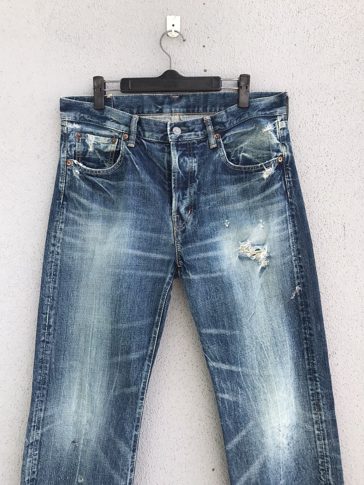Japanese Brand SPELLBOUND Japan Distressed Denim Jeans Made In Japan Size US 32 / EU 48 - 2 Thumbnail