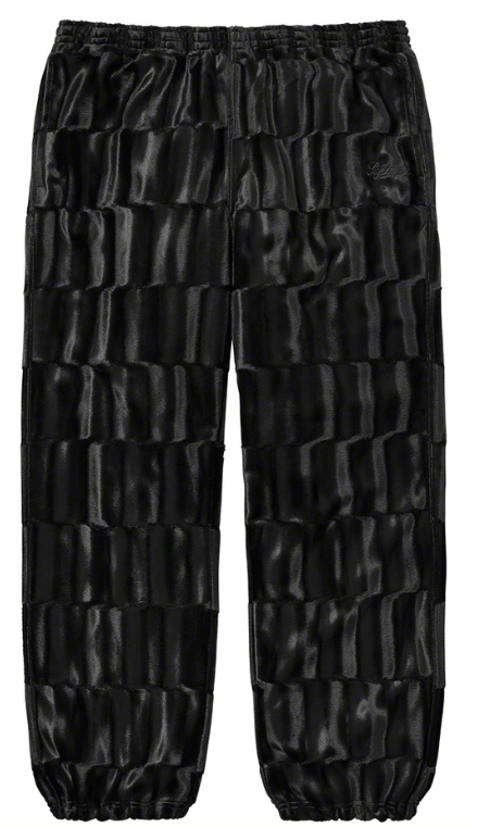 image of Supreme Velour Pant Black Track Fw21 Xl, Men's (Size 36)