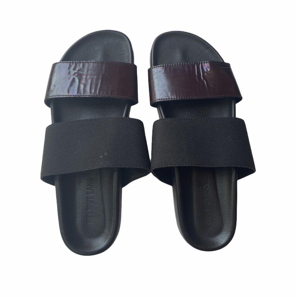 Helmut Lang Helmut Lang Leather and Elastic Beach Slide Size US 7.5 / EU 40-41 - 3 Thumbnail