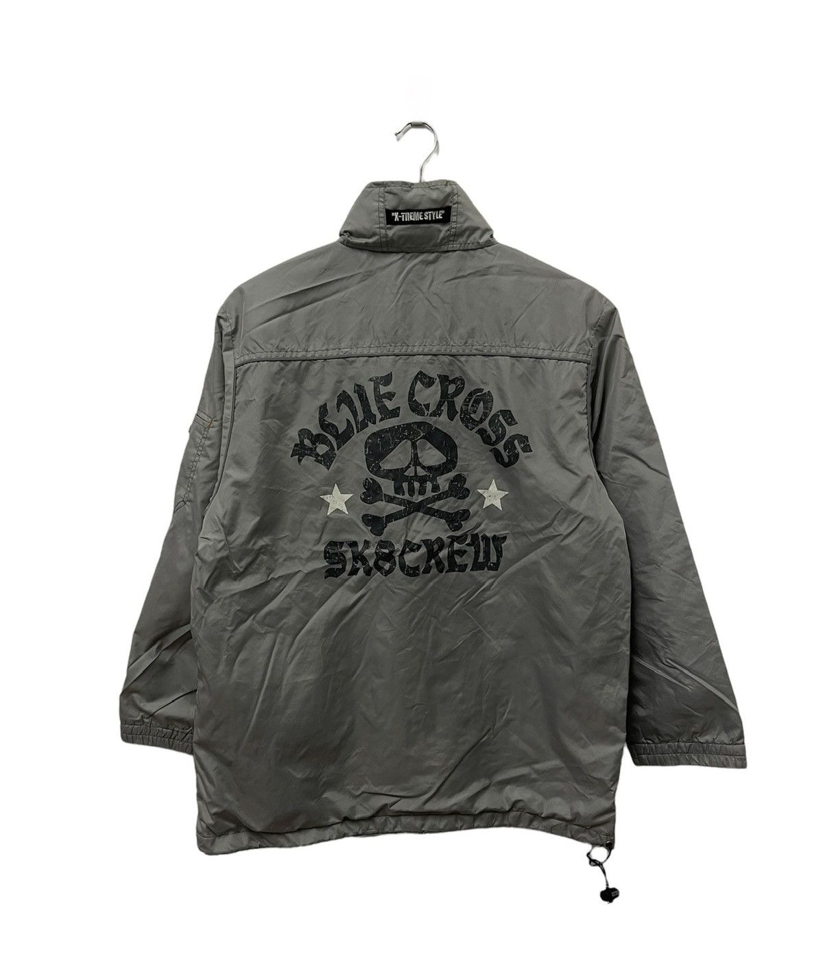 Japanese Brand × Vintage Vintage Blue Cross School Printed Light Jacket Size US S / EU 44-46 / 1 - 1 Thumbnail