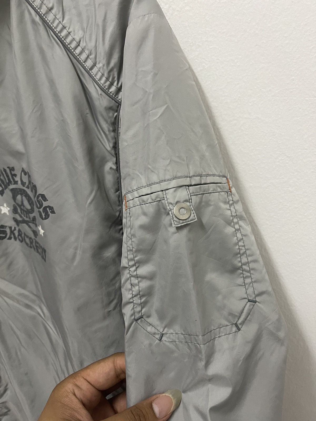 Japanese Brand × Vintage Vintage Blue Cross School Printed Light Jacket Size US S / EU 44-46 / 1 - 6 Thumbnail