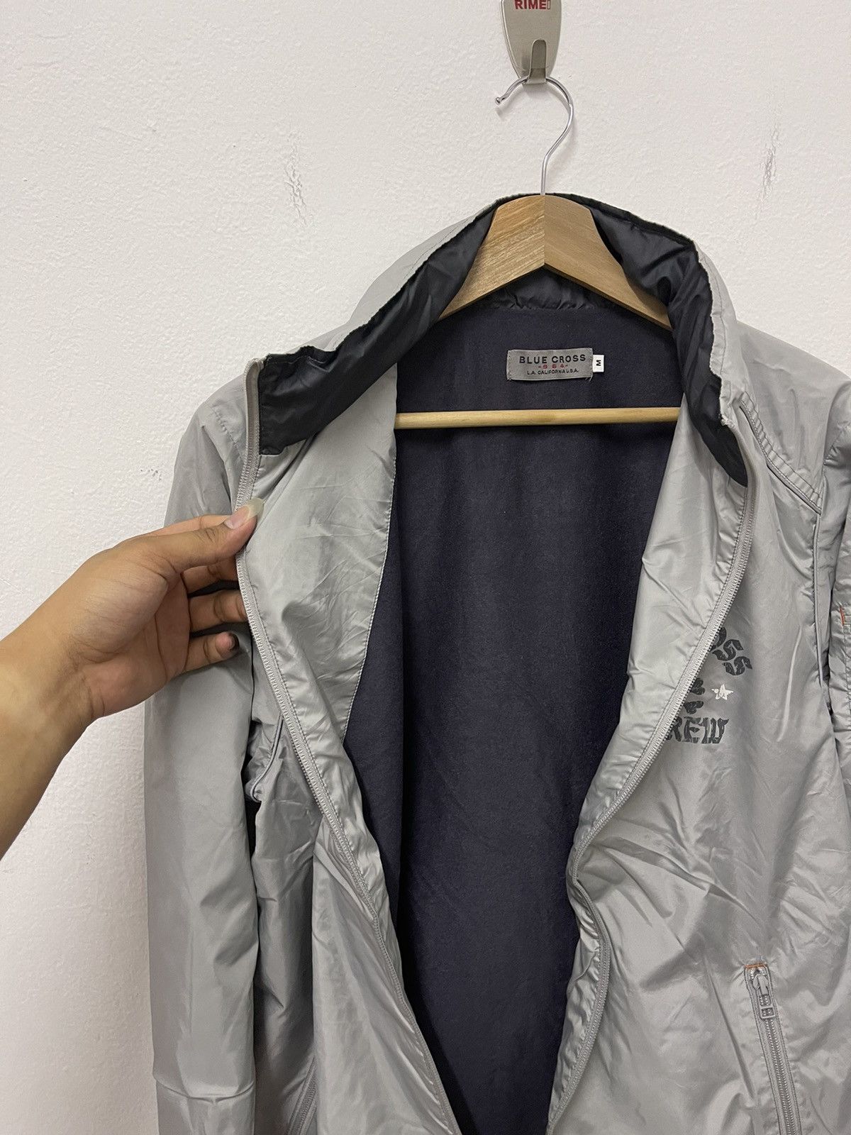 Japanese Brand × Vintage Vintage Blue Cross School Printed Light Jacket Size US S / EU 44-46 / 1 - 11 Thumbnail