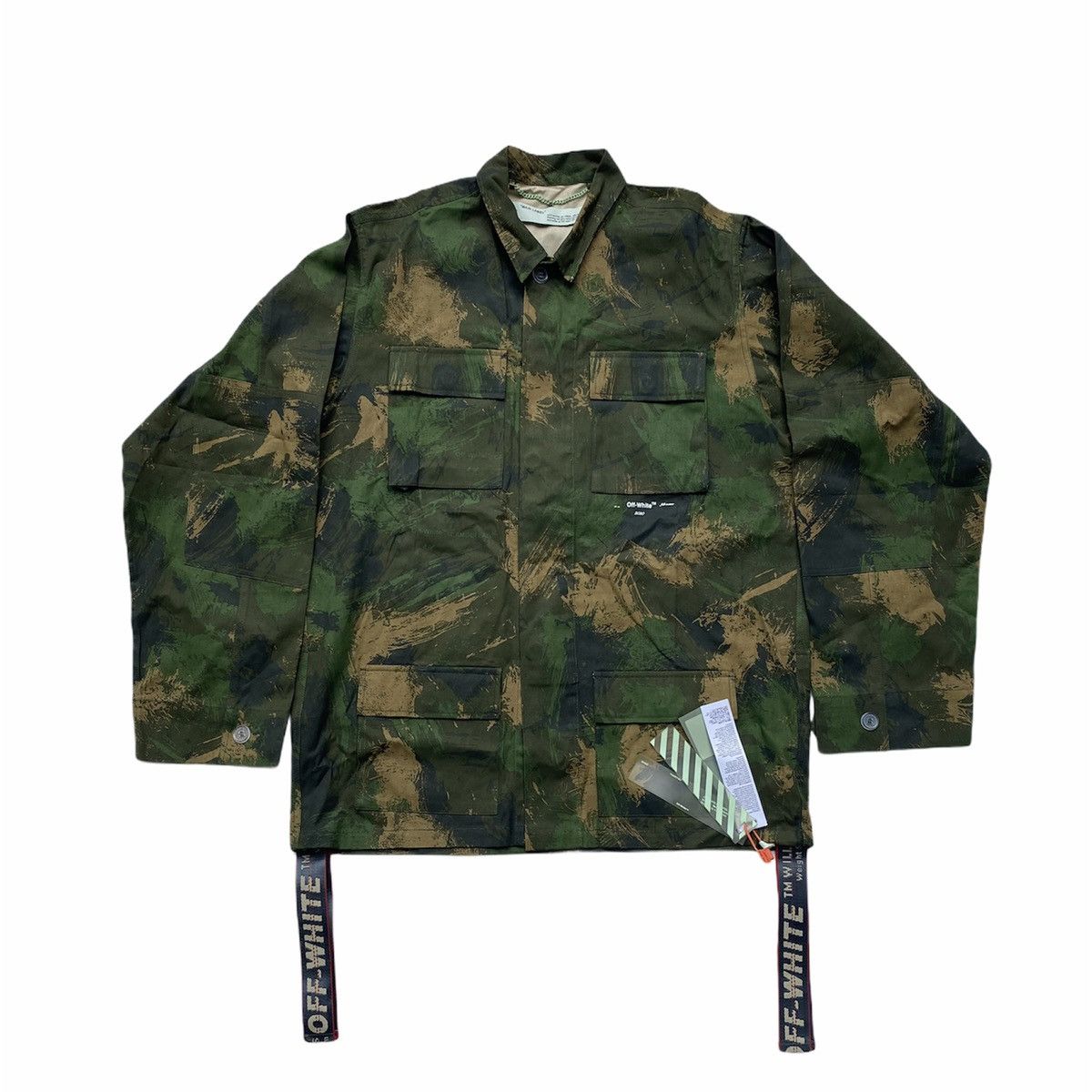 Off-White AW19 Paint Brush Camo Field Jacket Size US L / EU 52-54 / 3 - 1 Thumbnail
