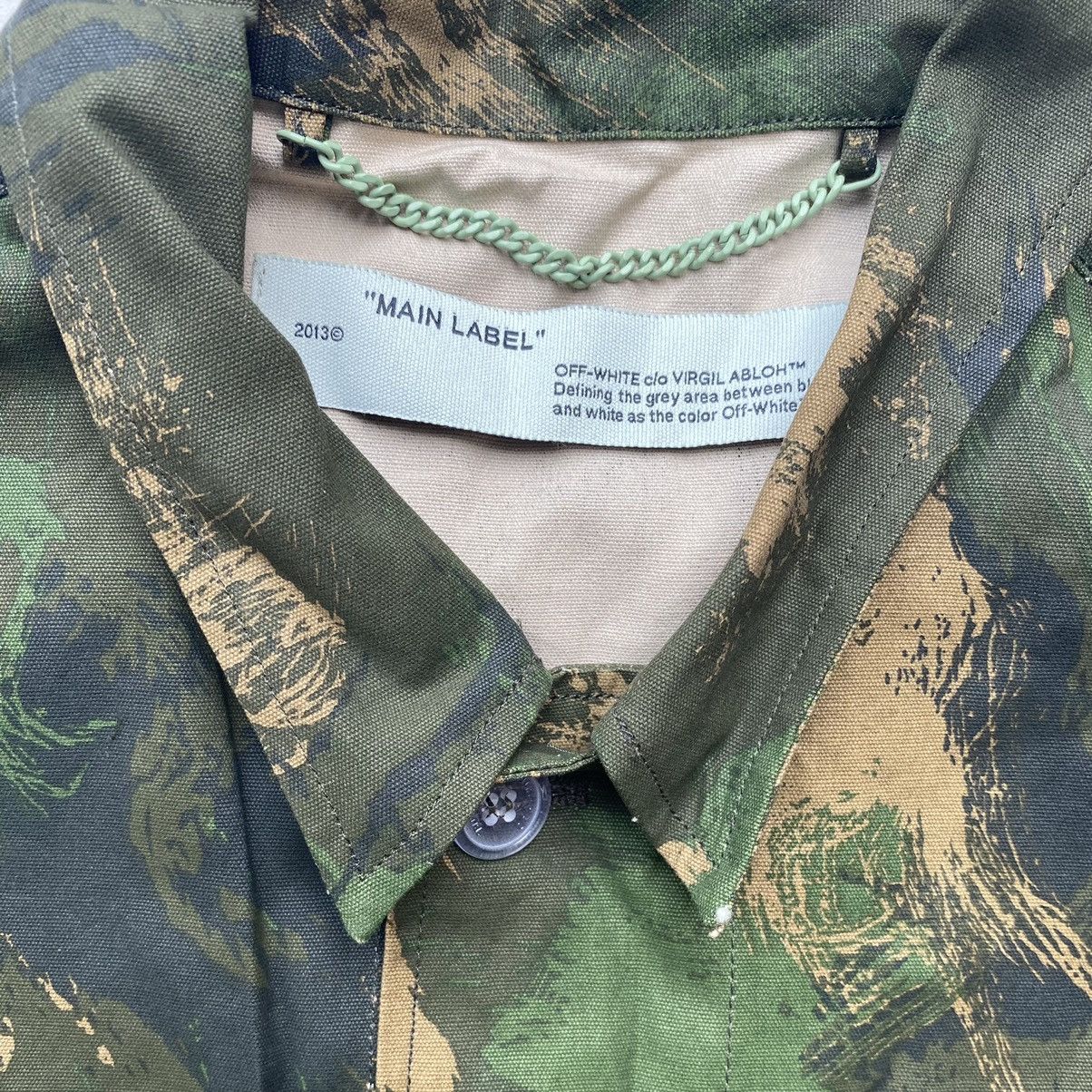 Off-White AW19 Paint Brush Camo Field Jacket Size US L / EU 52-54 / 3 - 3 Thumbnail