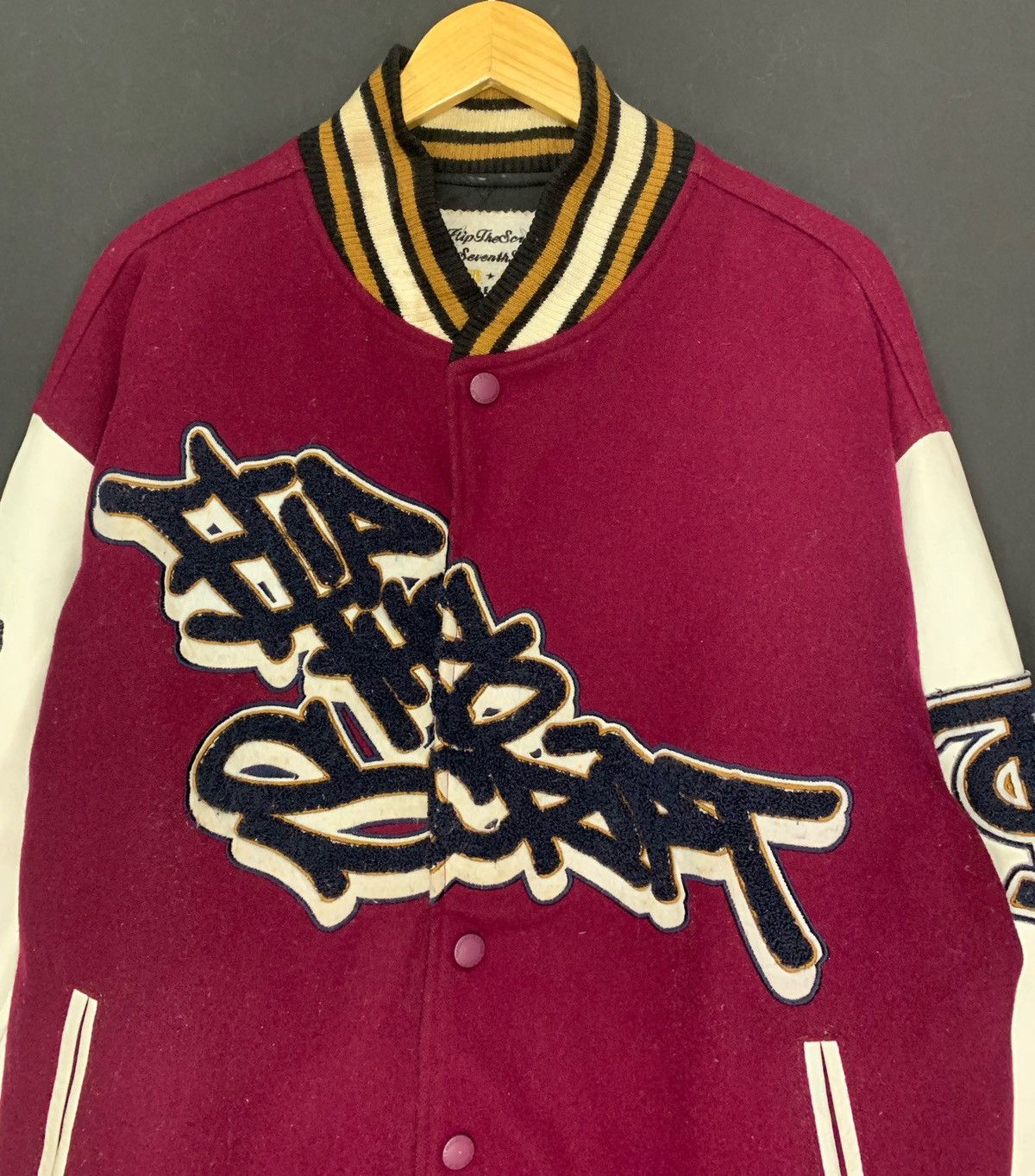 Vintage ❤️‍🔥 Vintage Major League Vandals Limited Varsity Jacket Size US L / EU 52-54 / 3 - 3 Thumbnail