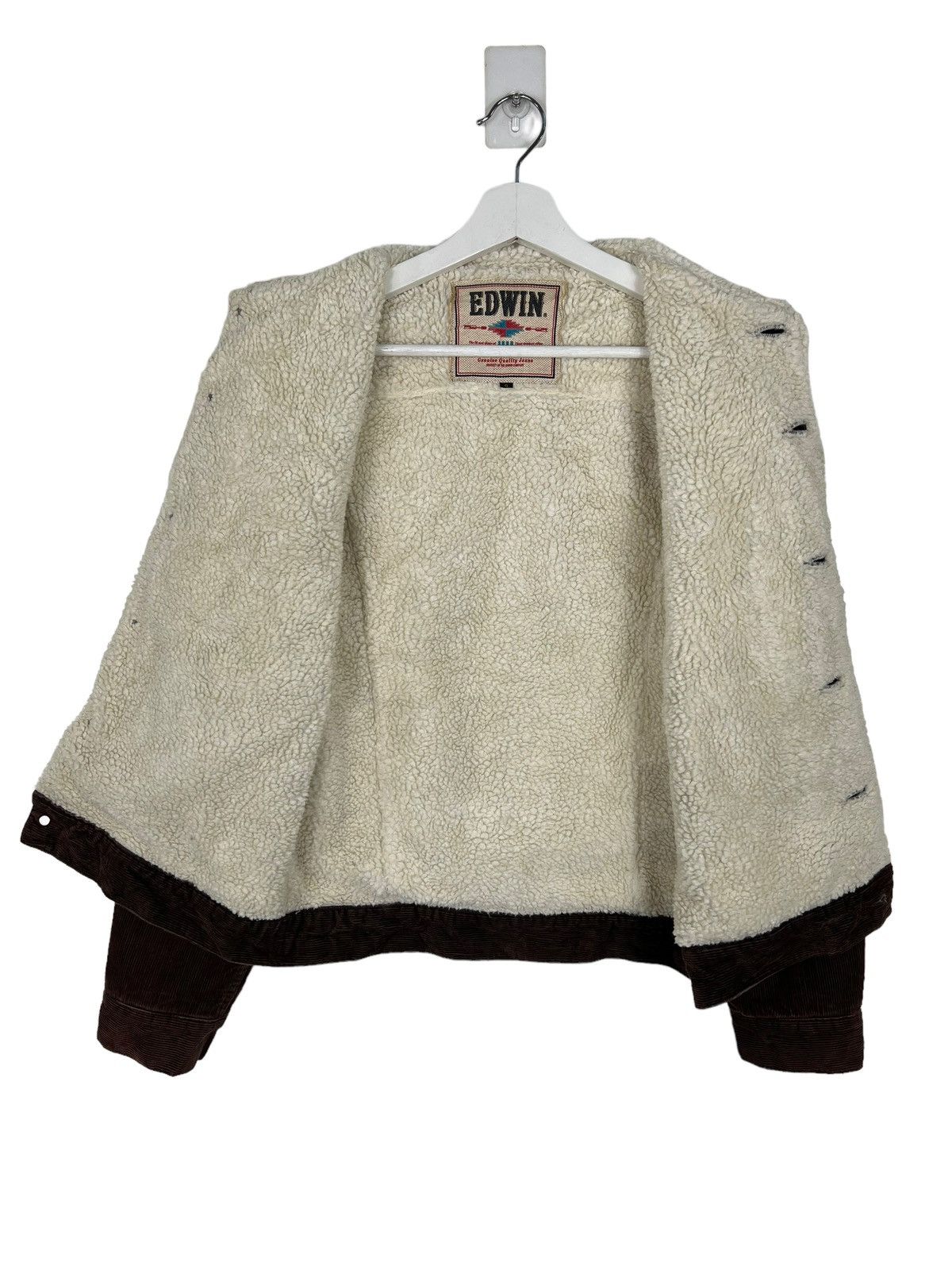 Edwin × Vintage 🔥 EDWIN CORDUROY SHERPA LINER TRUCKER JACKET Size US S / EU 44-46 / 1 - 7 Thumbnail