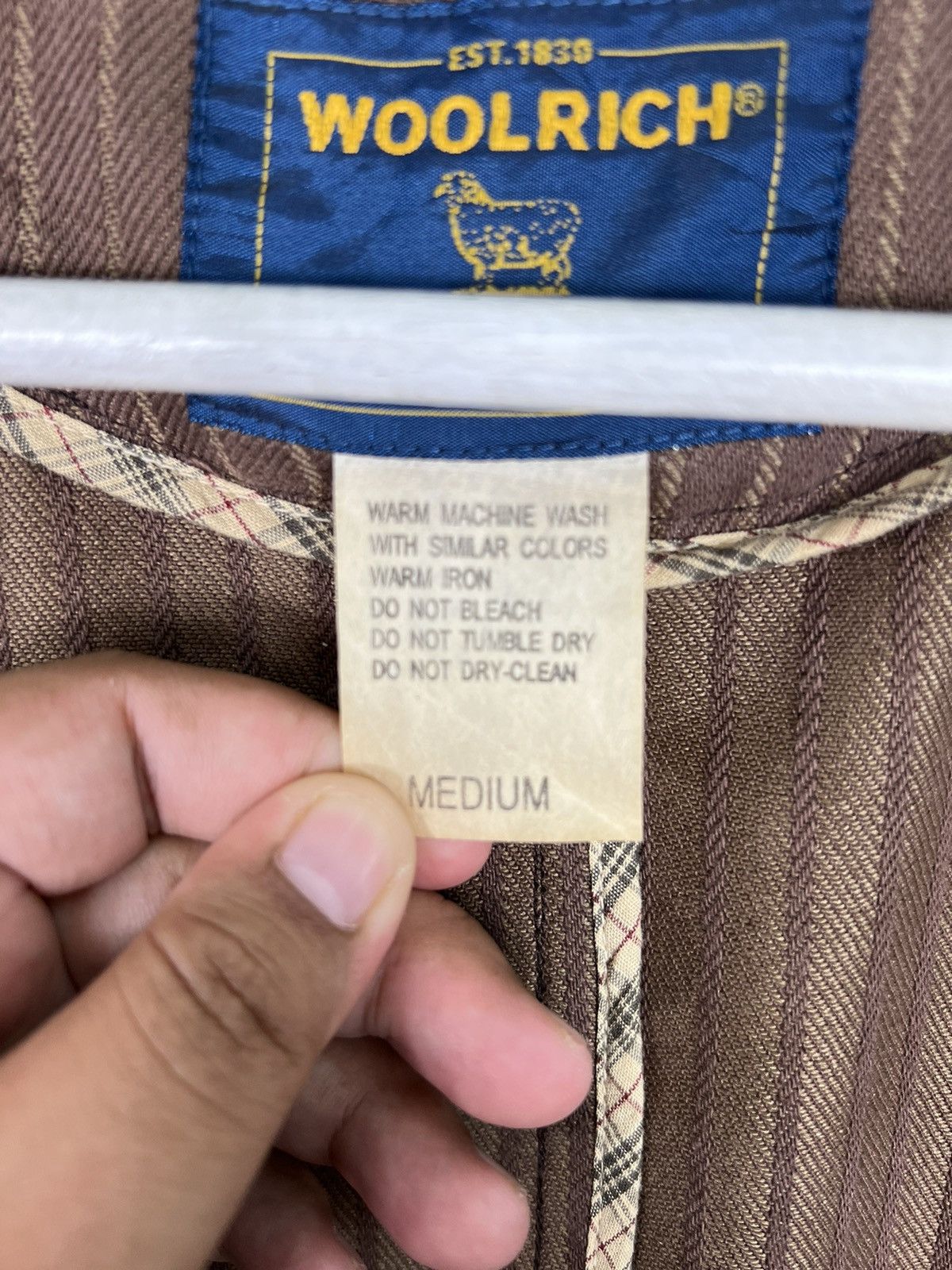 Woolrich Woolen Mills 🔥 VINTAGE WOOLRICH HIKORY CHORE JACKET Size US M / EU 48-50 / 2 - 11 Thumbnail