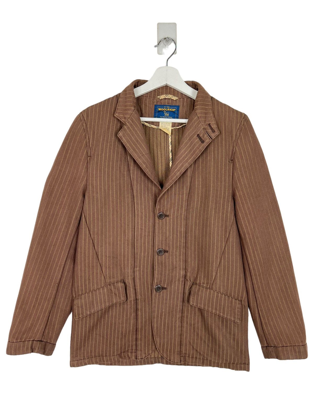 Woolrich Woolen Mills 🔥 VINTAGE WOOLRICH HIKORY CHORE JACKET Size US M / EU 48-50 / 2 - 3 Thumbnail