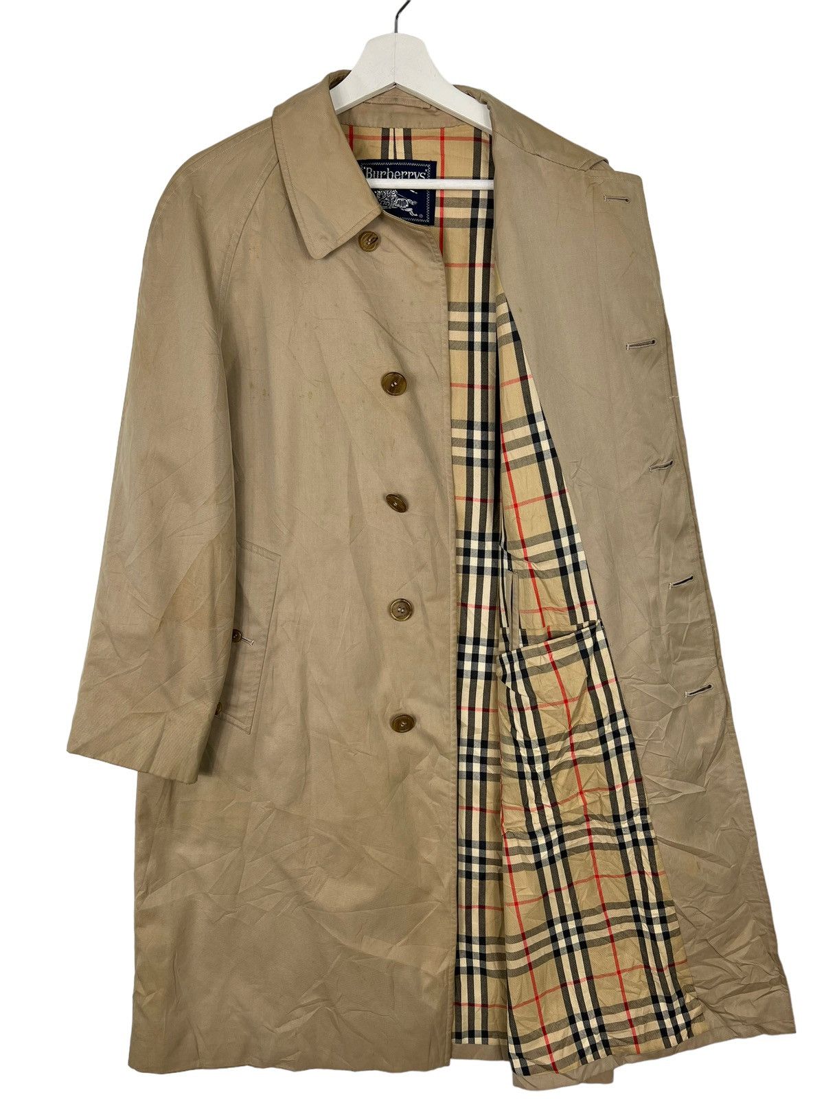 Burberry 🔥 BURBERRYS TRENCH COAT NOVA CHECK LINING Size US M / EU 48-50 / 2 - 1 Thumbnail