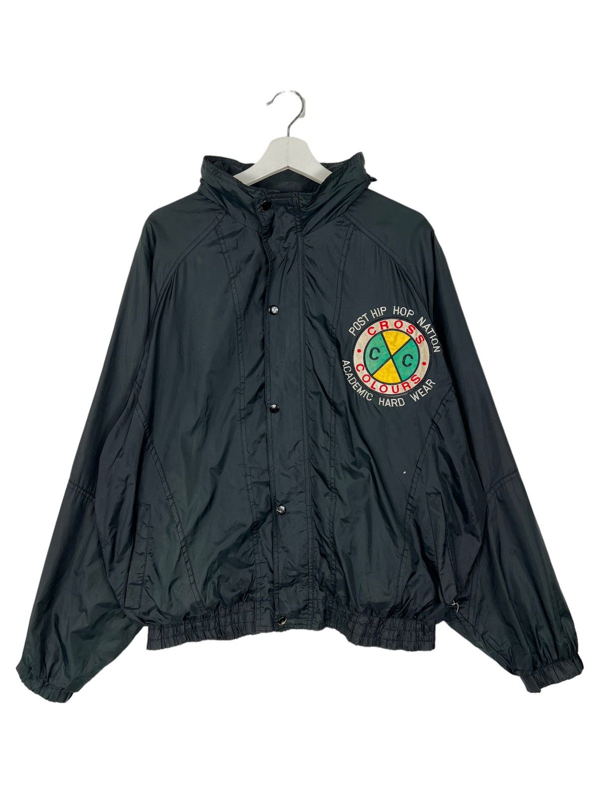 Cross Colours 💥 90s VINTAGE CROSS COLOURS RASTA COACH JACKET Size US M / EU 48-50 / 2 - 6 Thumbnail