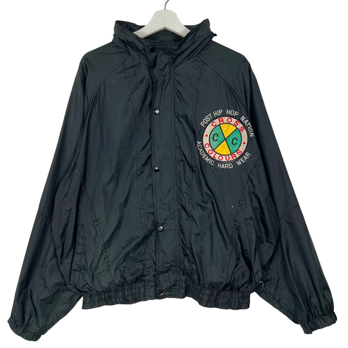 Cross Colours 💥 90s VINTAGE CROSS COLOURS RASTA COACH JACKET Size US M / EU 48-50 / 2 - 3 Thumbnail