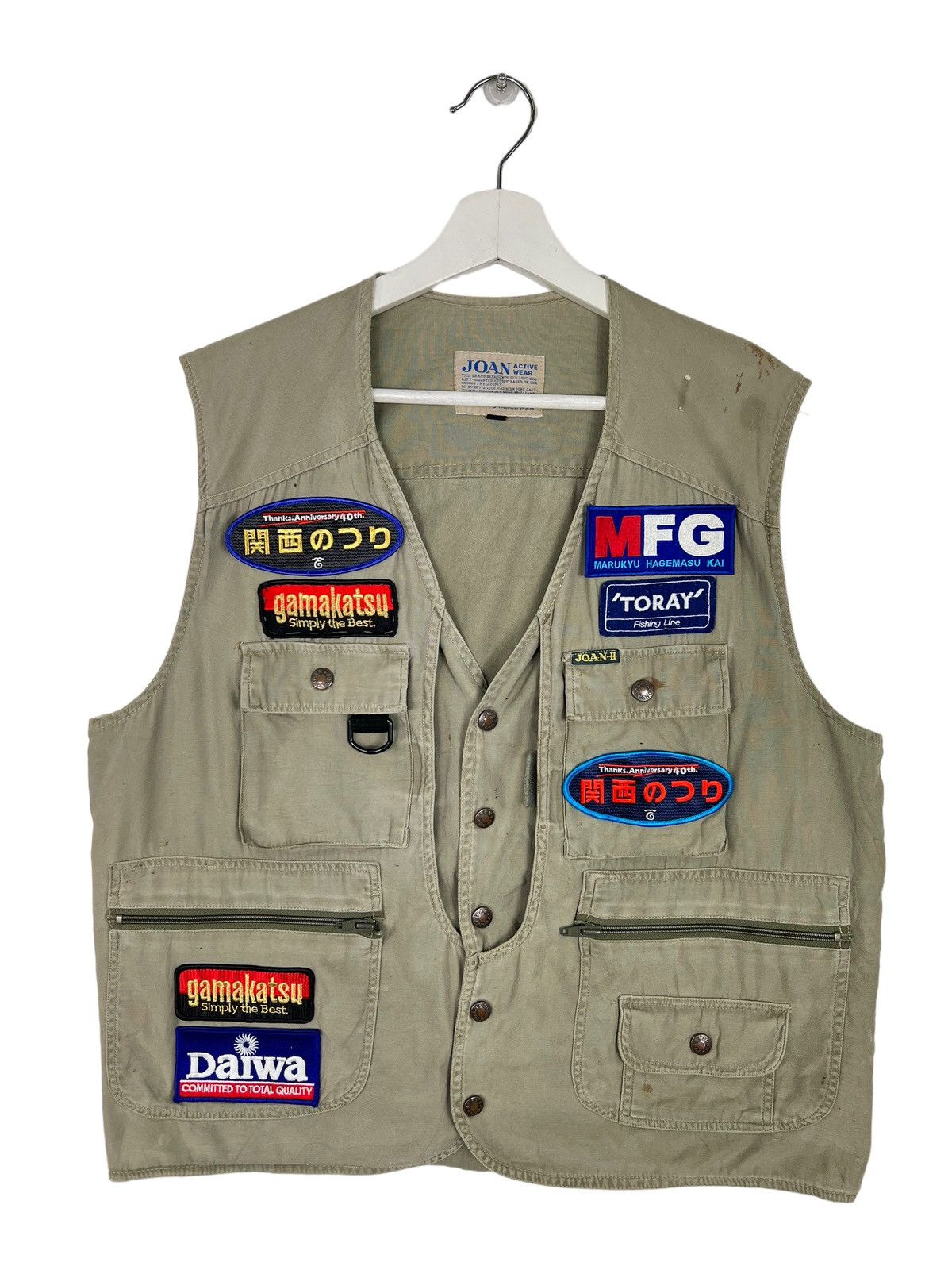 Japanese Brand × Vintage 💥 RARE VINTAGE DAIWA PATCHES FISHING HUNTING VEST Size US L / EU 52-54 / 3 - 4 Thumbnail