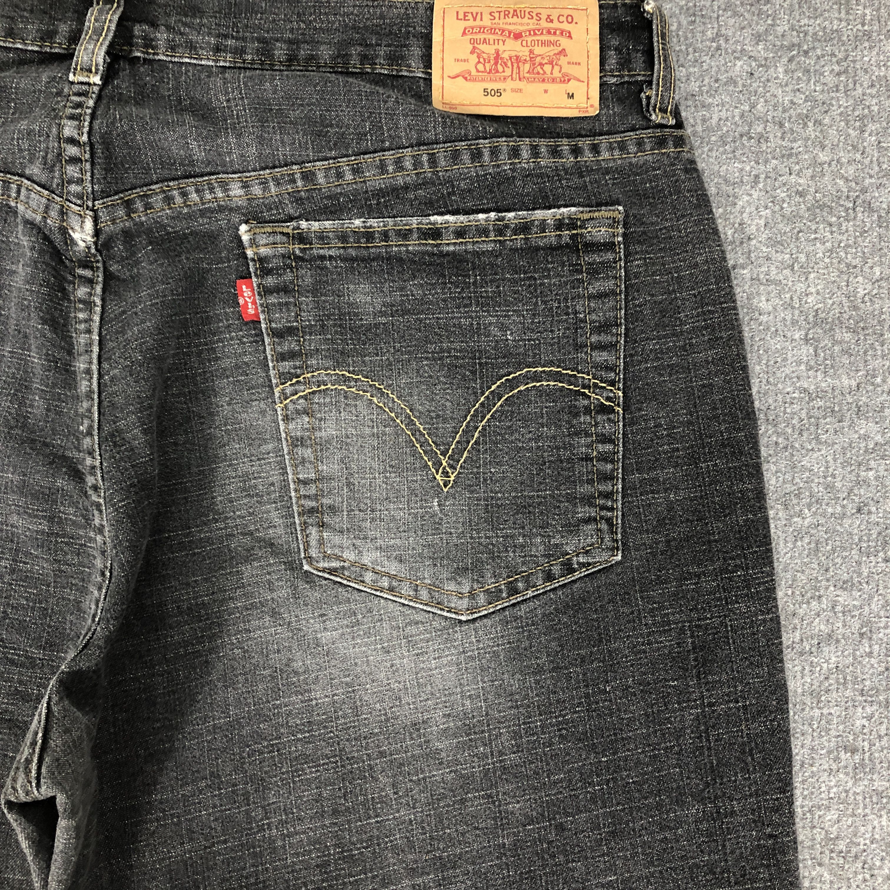 Levi's Levi's 505 Nouveau Straight Stretch Faded Jean Size US 37 - 12 Thumbnail