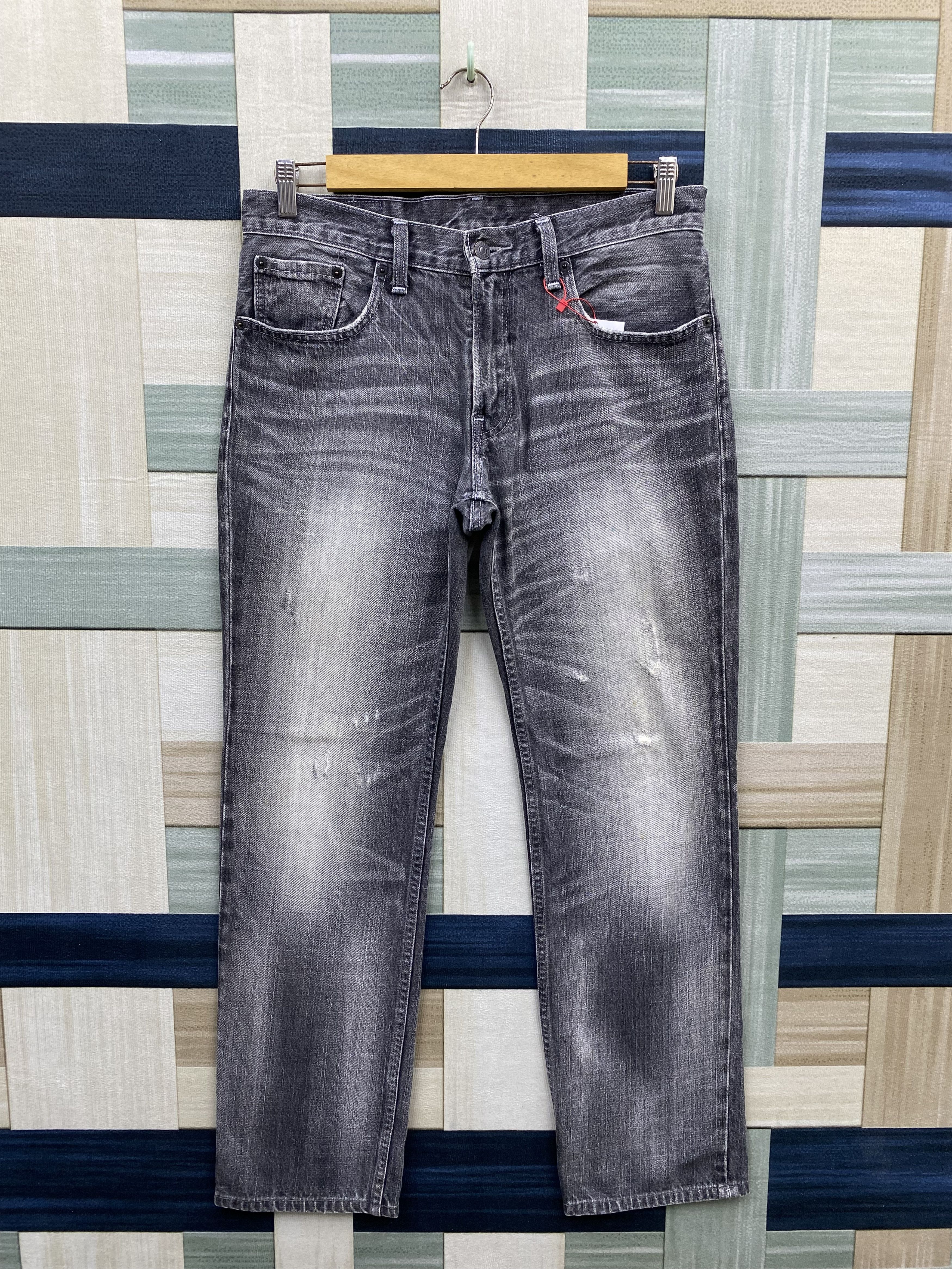 Levi's Vintage Y2K Levi's 502 Distress Faded Black Denim Jean Size US 34 / EU 50 - 1 Thumbnail