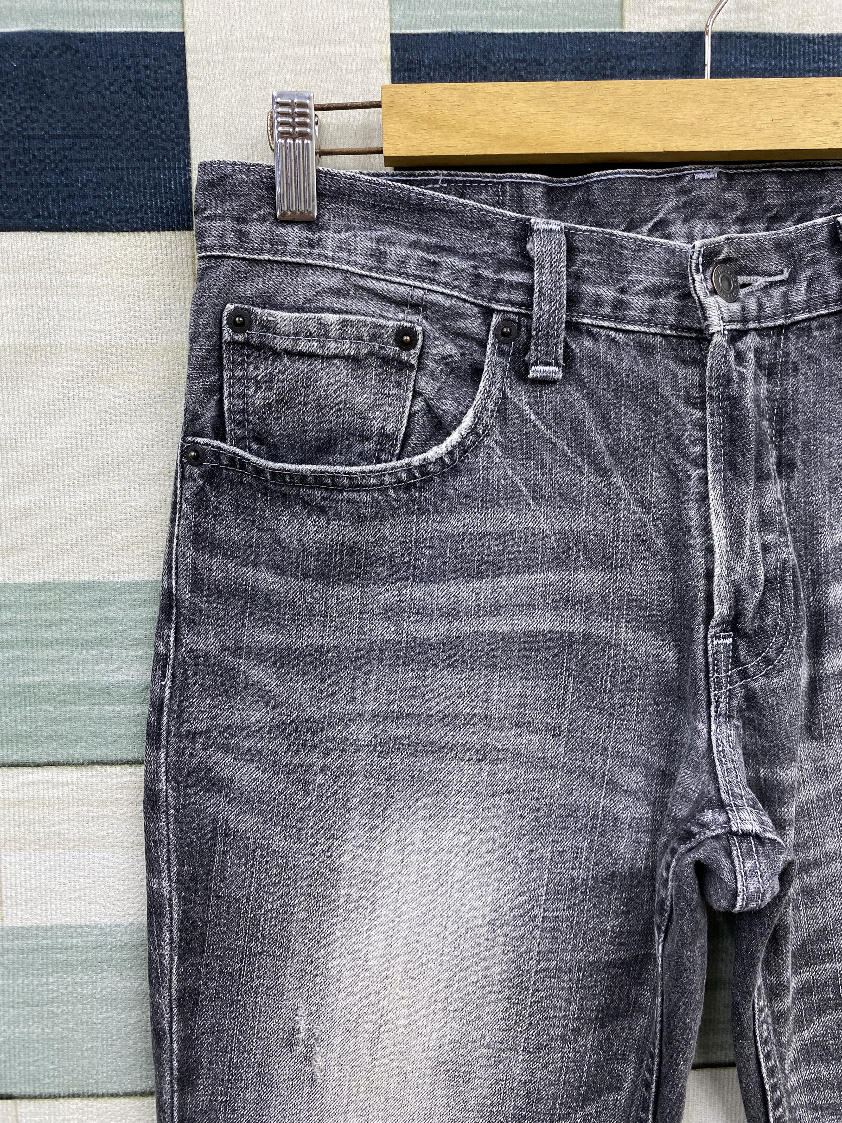 Levi's Vintage Y2K Levi's 502 Distress Faded Black Denim Jean Size US 34 / EU 50 - 6 Thumbnail