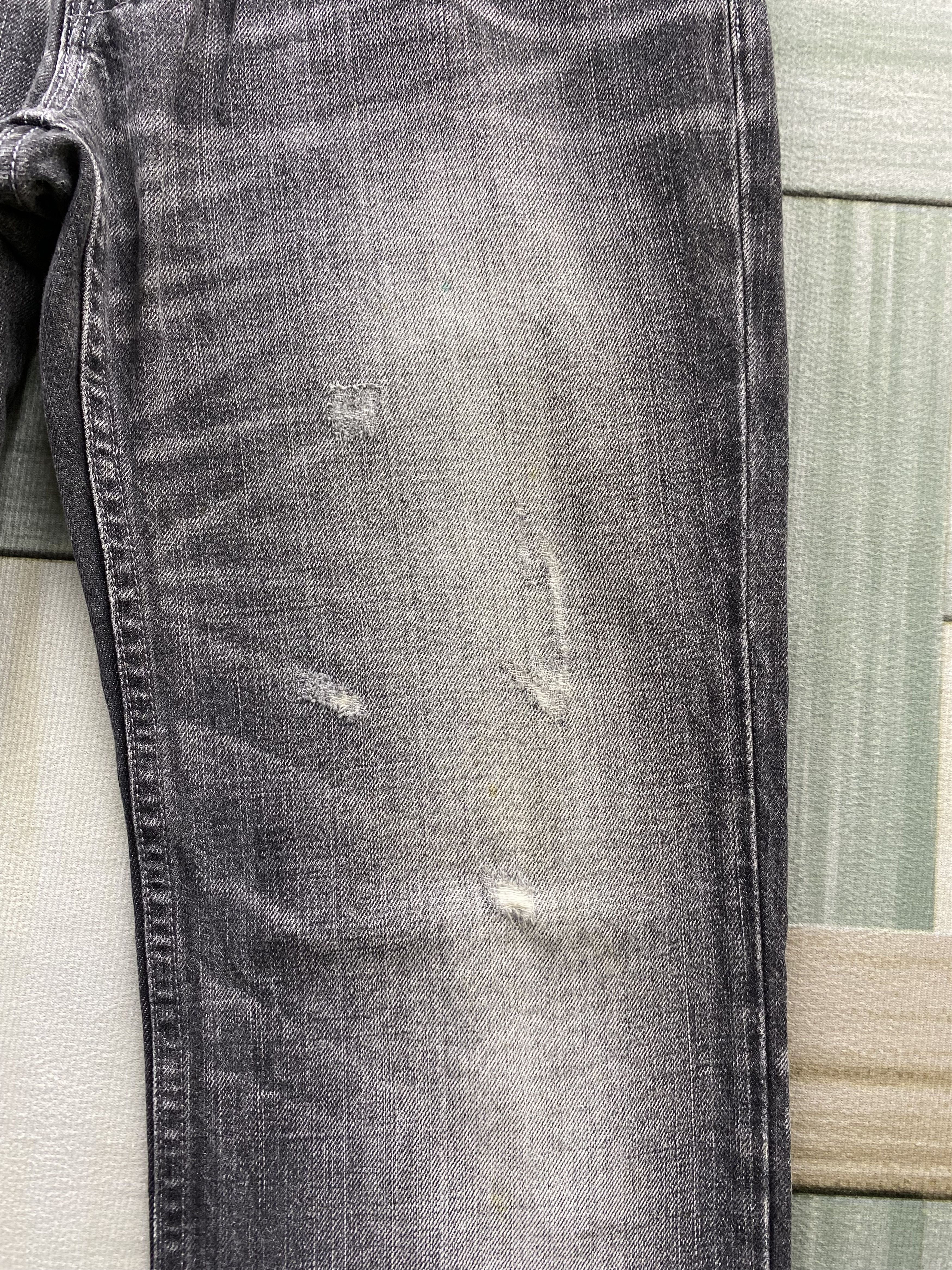 Levi's Vintage Y2K Levi's 502 Distress Faded Black Denim Jean Size US 34 / EU 50 - 15 Thumbnail