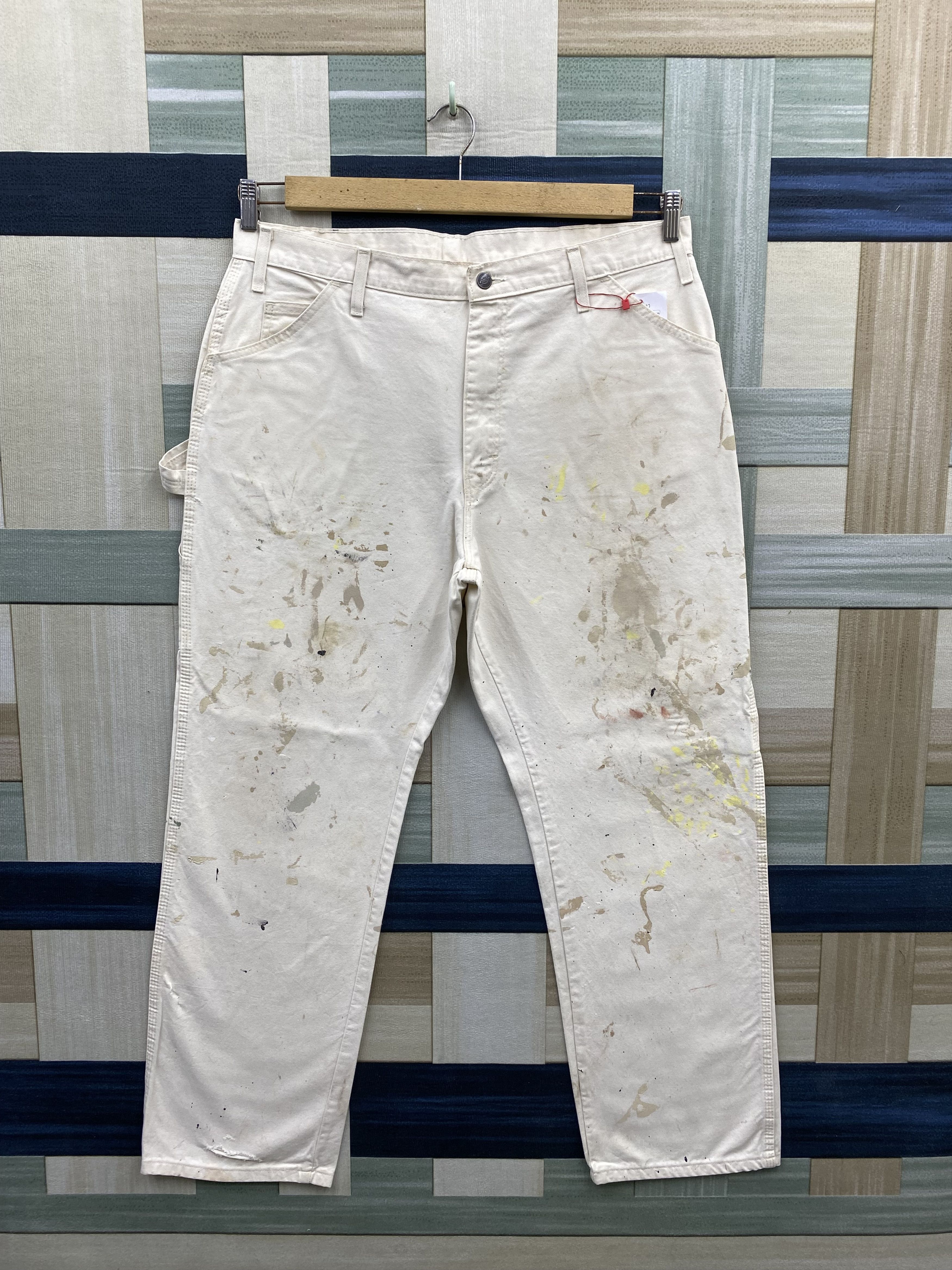 Dickies × Vintage Vintage Y2K Distress Dickies Paint Splatter Pant Size US 38 / EU 54 - 1 Thumbnail