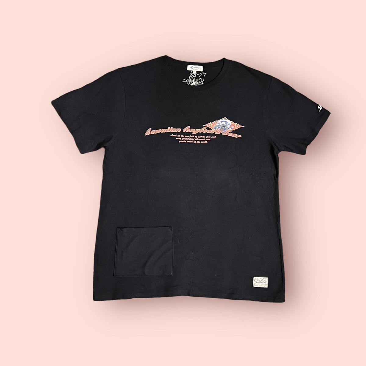 Japanese Brand VINTAGE TOM & JERRY X PIKO X GOOD DAY POCKET TEE Size US L / EU 52-54 / 3 - 10 Thumbnail