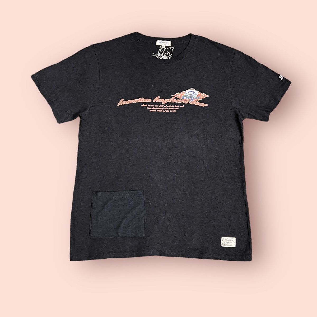 Japanese Brand VINTAGE TOM & JERRY X PIKO X GOOD DAY POCKET TEE Size US L / EU 52-54 / 3 - 7 Thumbnail