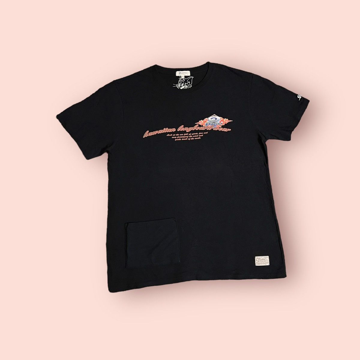 Japanese Brand VINTAGE TOM & JERRY X PIKO X GOOD DAY POCKET TEE Size US L / EU 52-54 / 3 - 12 Thumbnail