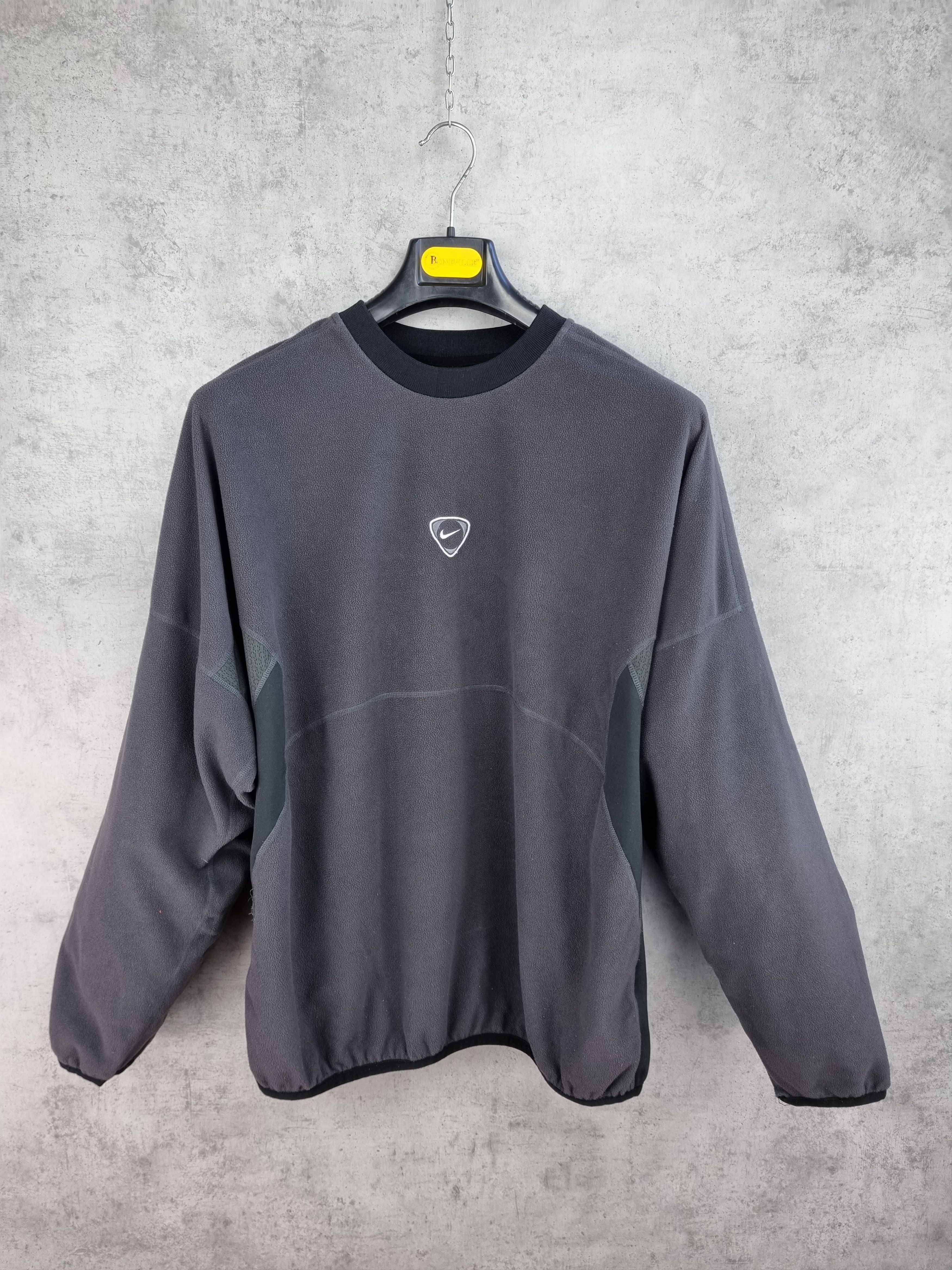 Nike × Vintage 90s Nike Fleece Ninja Center Swoosh Sweatshirt Size US L / EU 52-54 / 3 - 4 Thumbnail